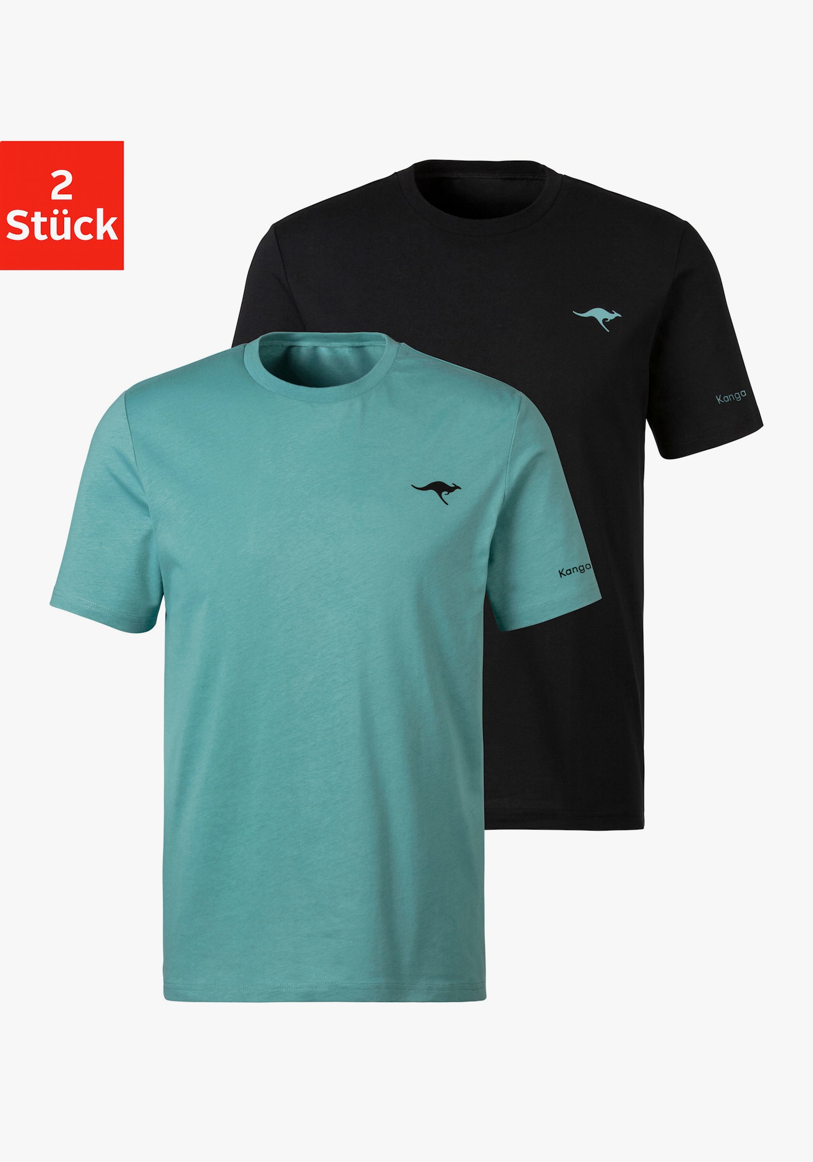 KangaROOS T-Shirt - petrol, schwarz