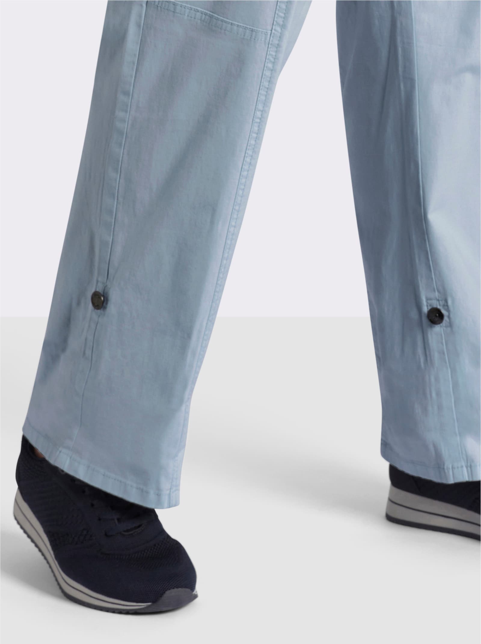 sheego Hose mit Krempelfunktion - hellblau