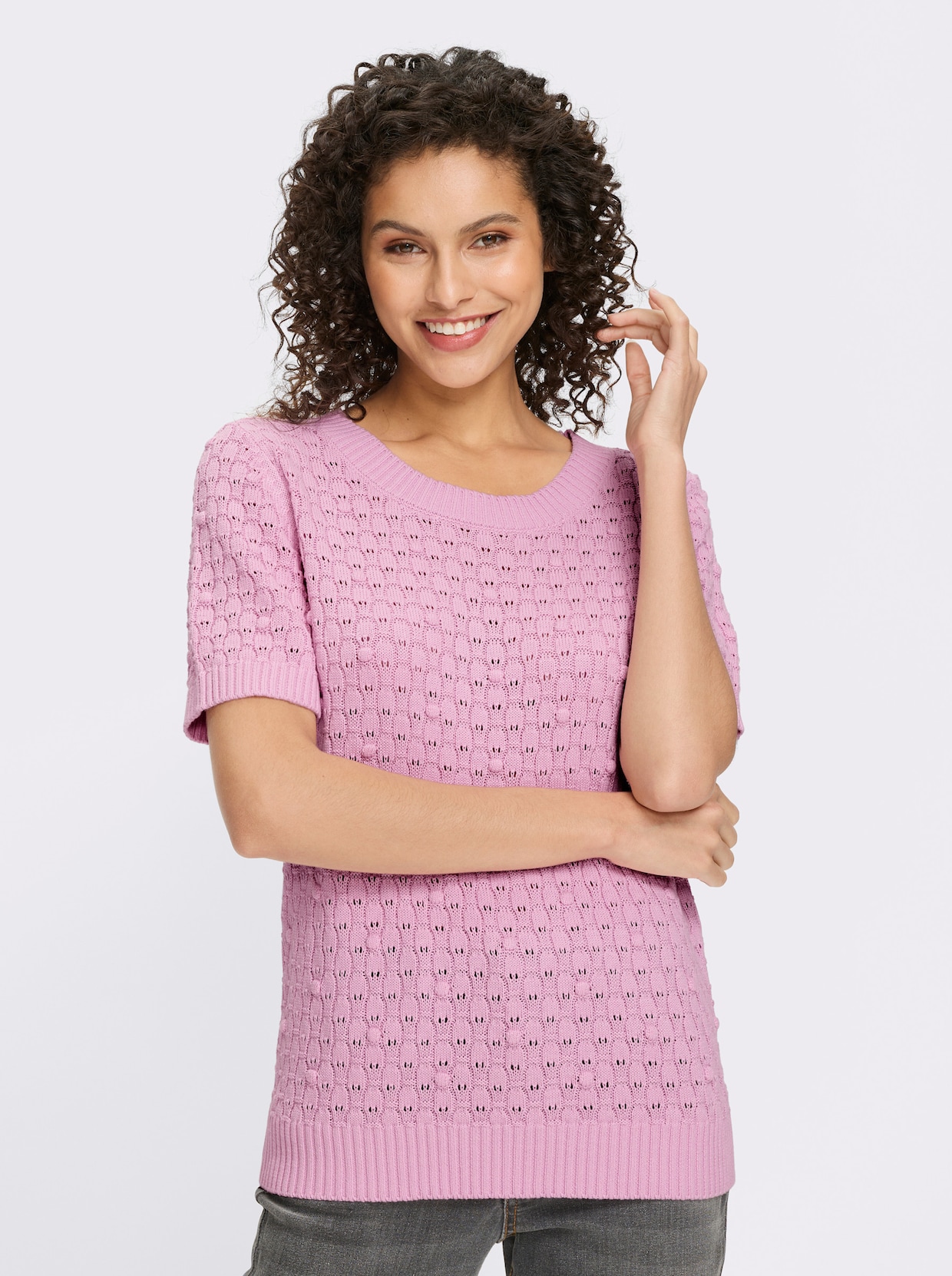 heine Kurzarmpullover - rosé