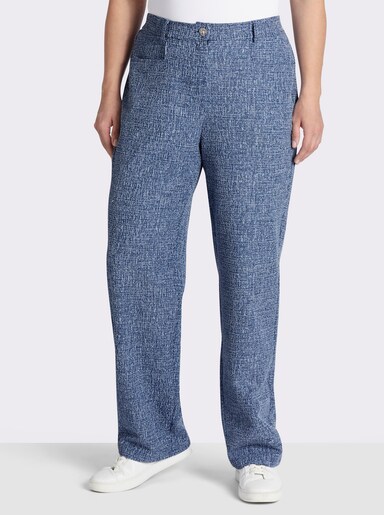 sheego Jerseyhose aus weichem Bouclé - jeansblau