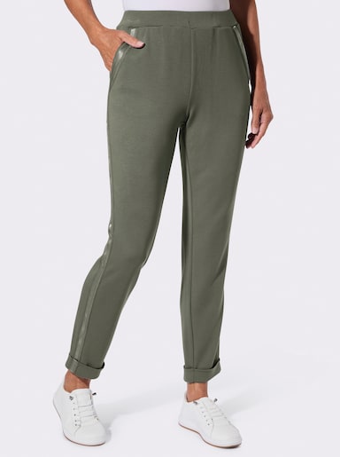 Jogg Pants mit Ripsband-Verzierung - khaki