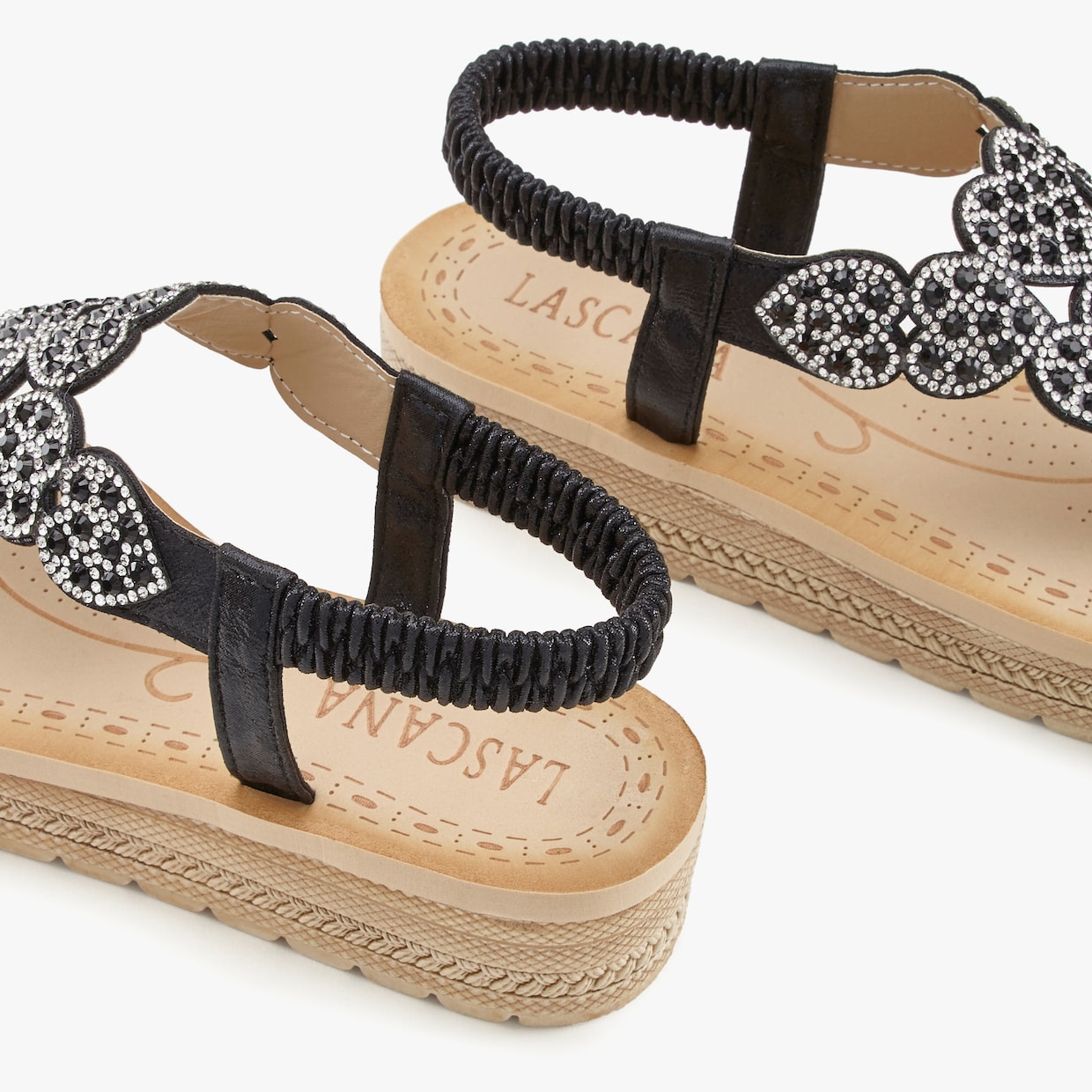 LASCANA Teenslipper - zwart