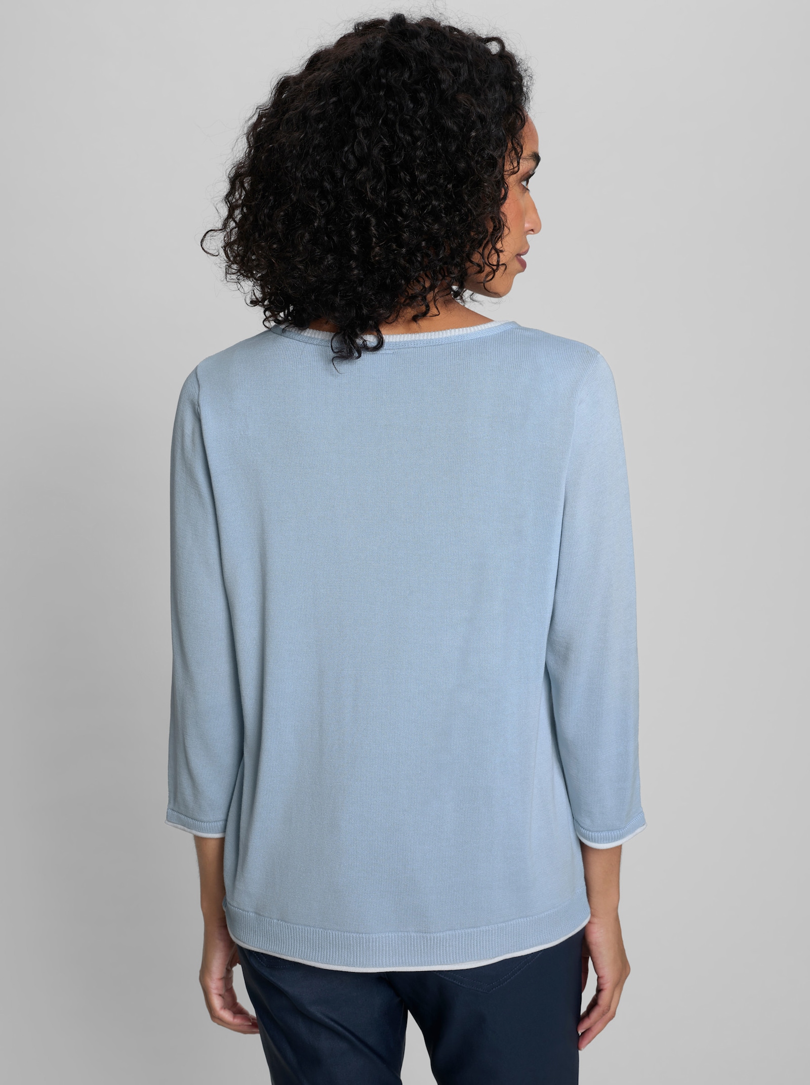 heine Pullover in 2-in-1-Optik - hellblau