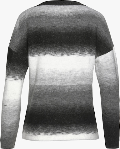 Vivance Strickpullover - schwarz-weiß-grau