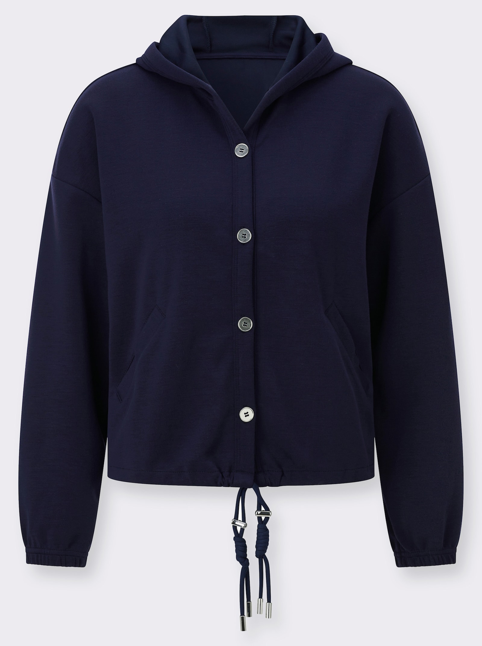 Shirtjacke mit Kapuze - marine