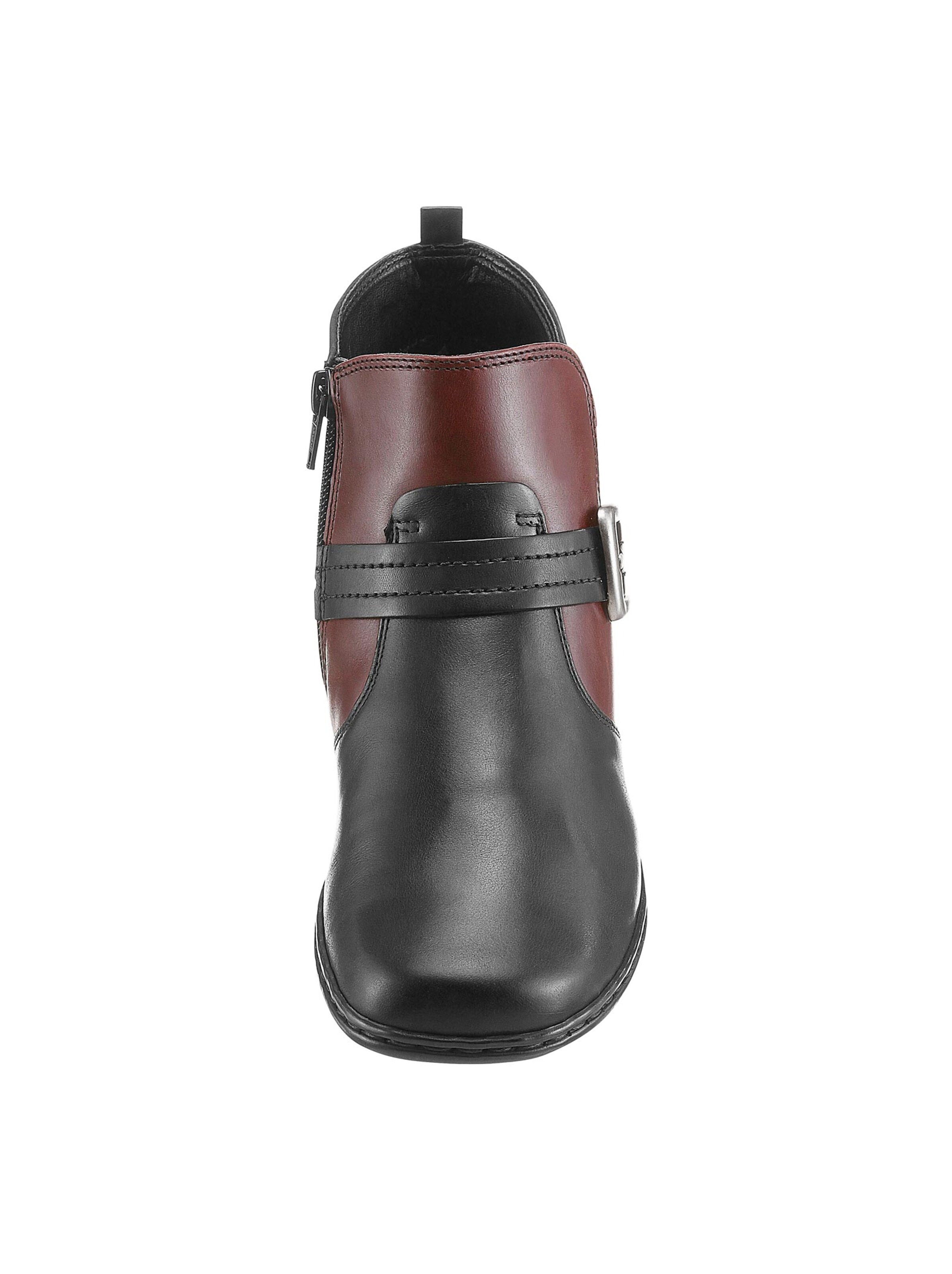 Jenny Stiefelette - schwarz-bordeaux