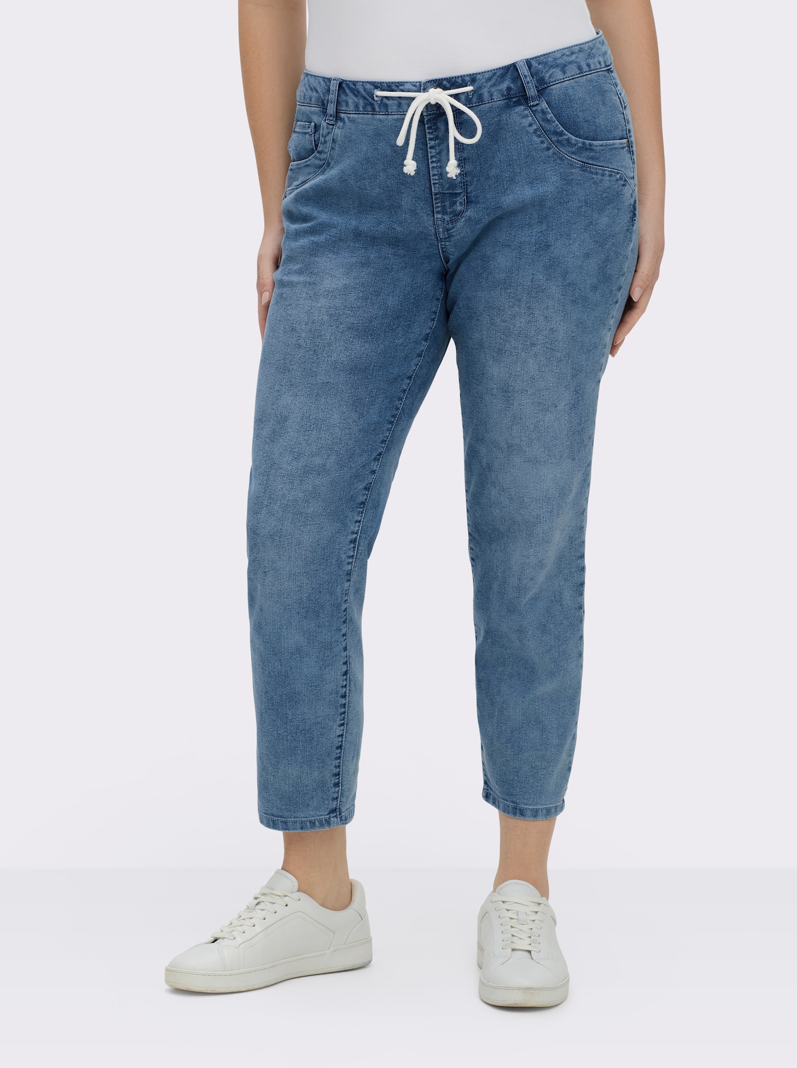 5-Pocket-Jeans in knöchellanger Schnittform - blue-bleached