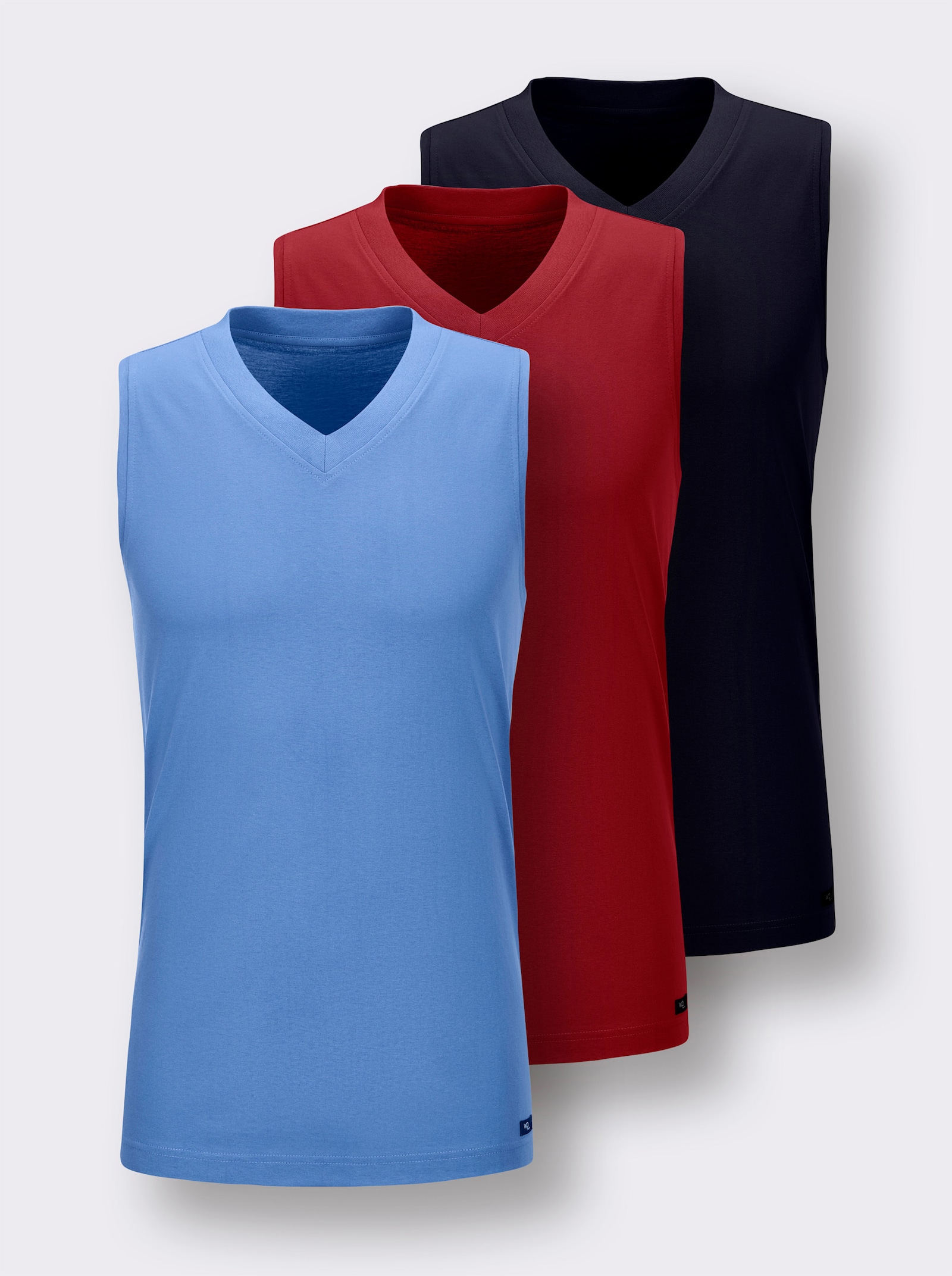 KINGsCLUB Shirt - marine + mittelblau + bordeaux