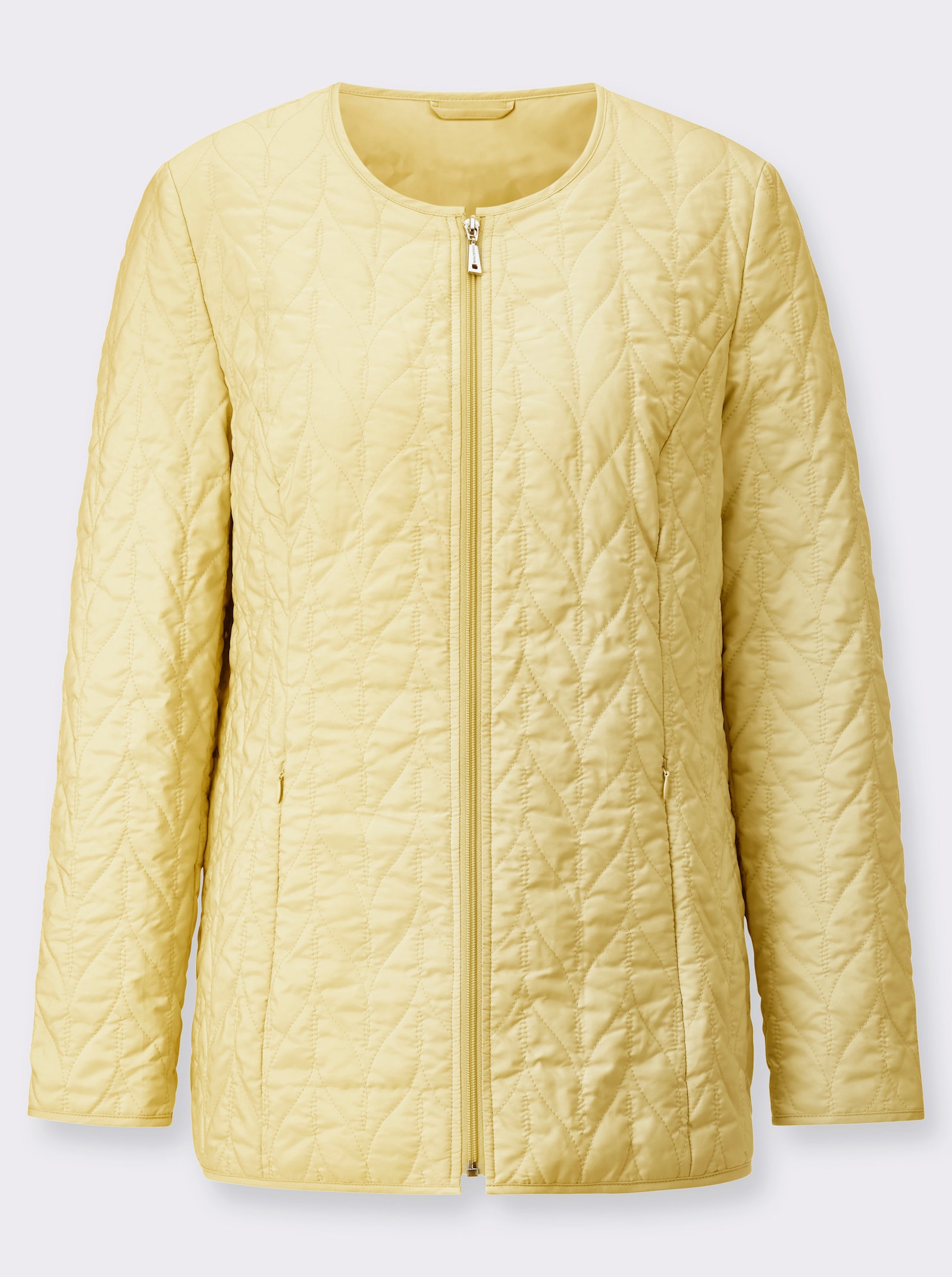 Steppjacke mit Innentasche - zitrone