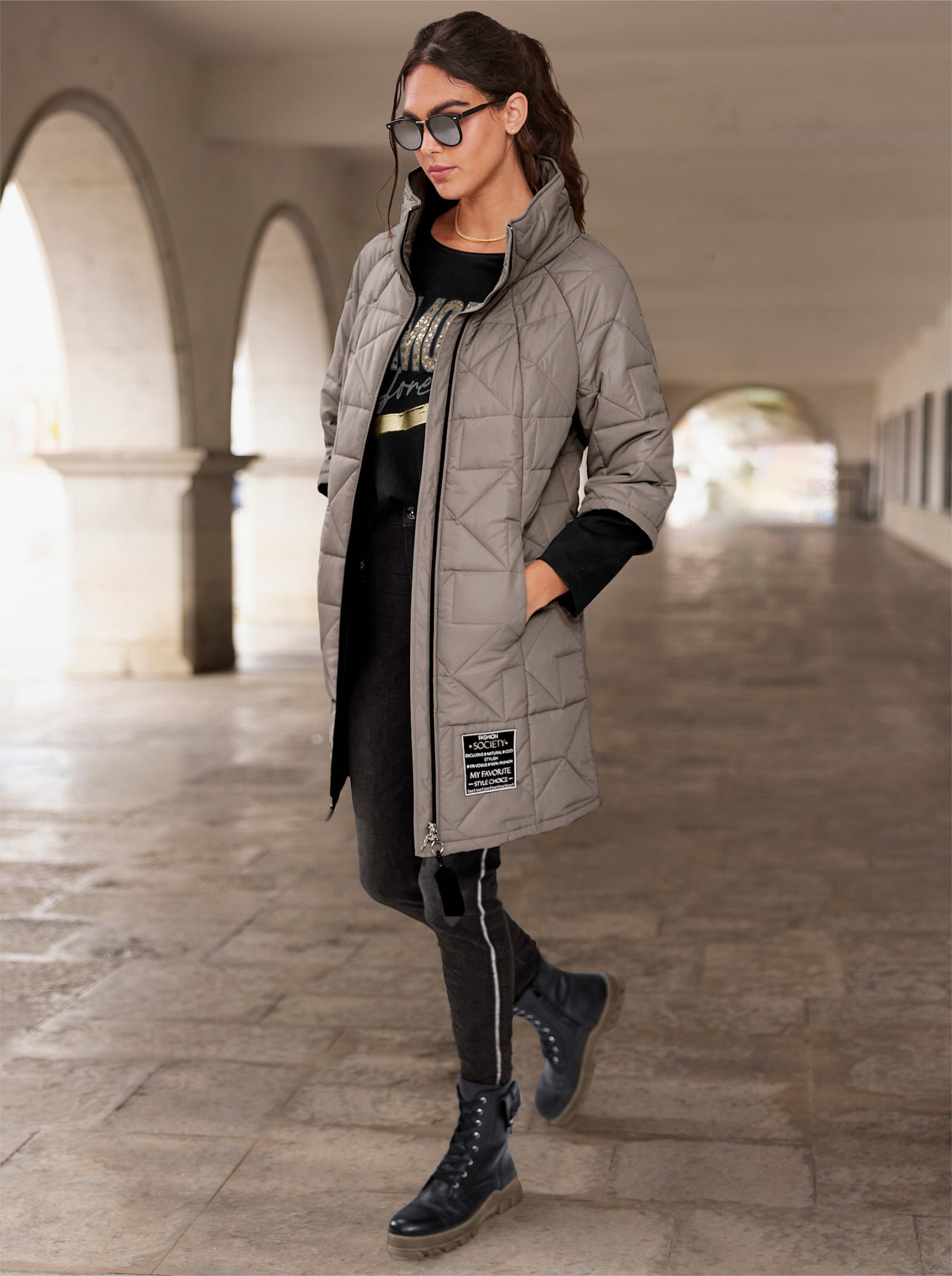 heine Jean push-up effet plissé - noir denim