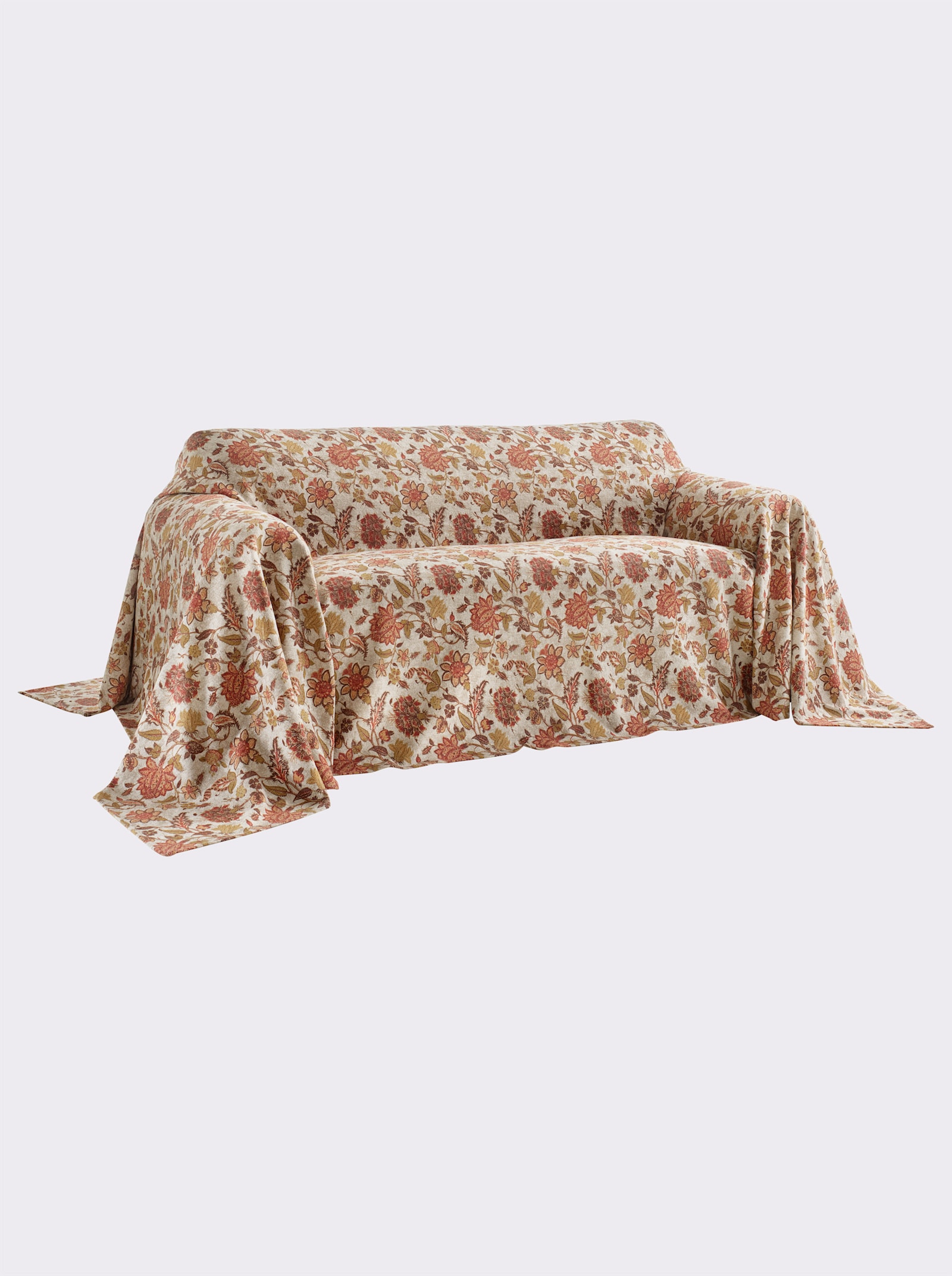 heine home Sessel- und Sofaüberwurf - terracotta-natur