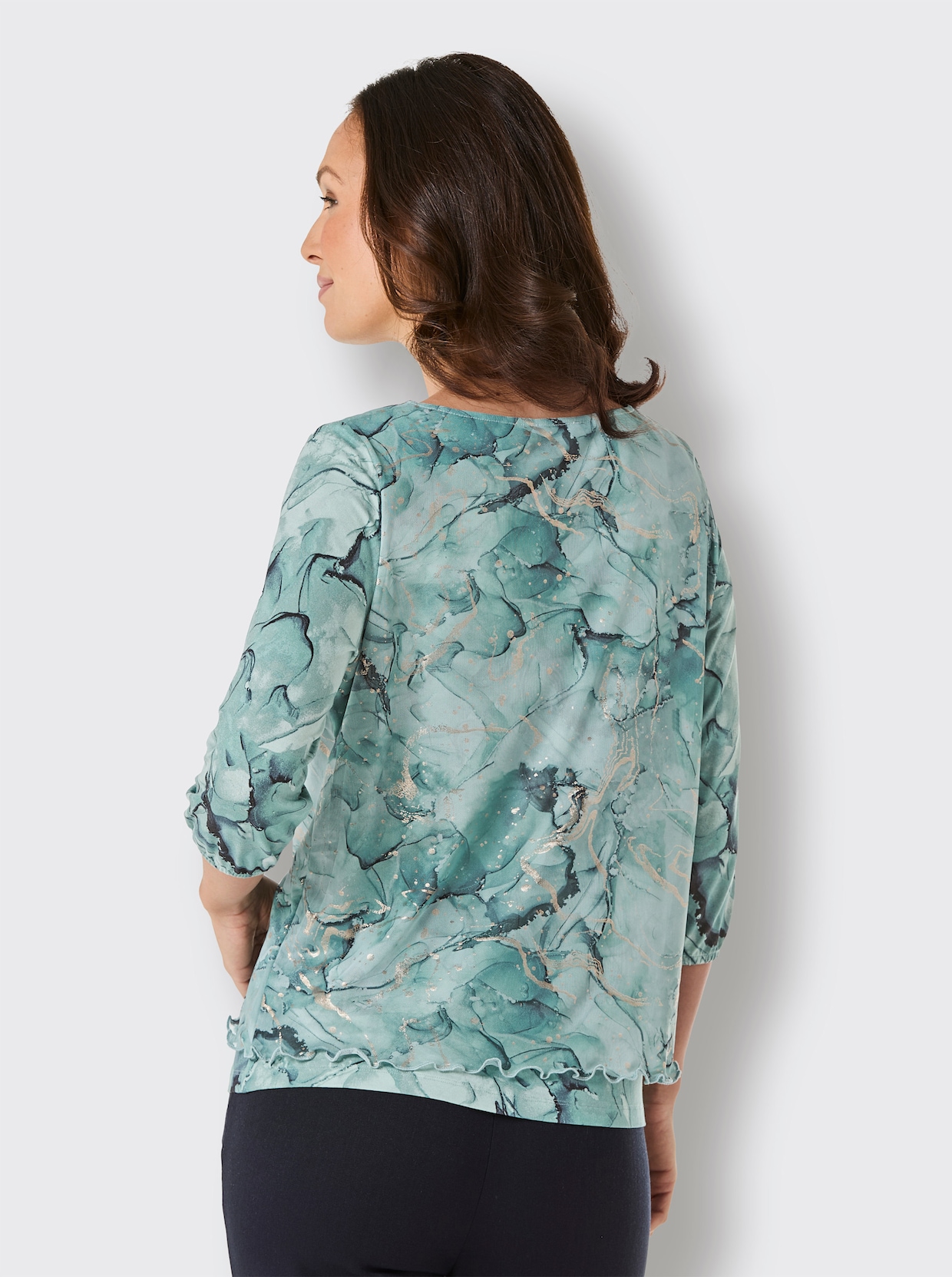 CREATION L PREMIUM 3/4-Arm-Shirt - kalkmint-bedruckt
