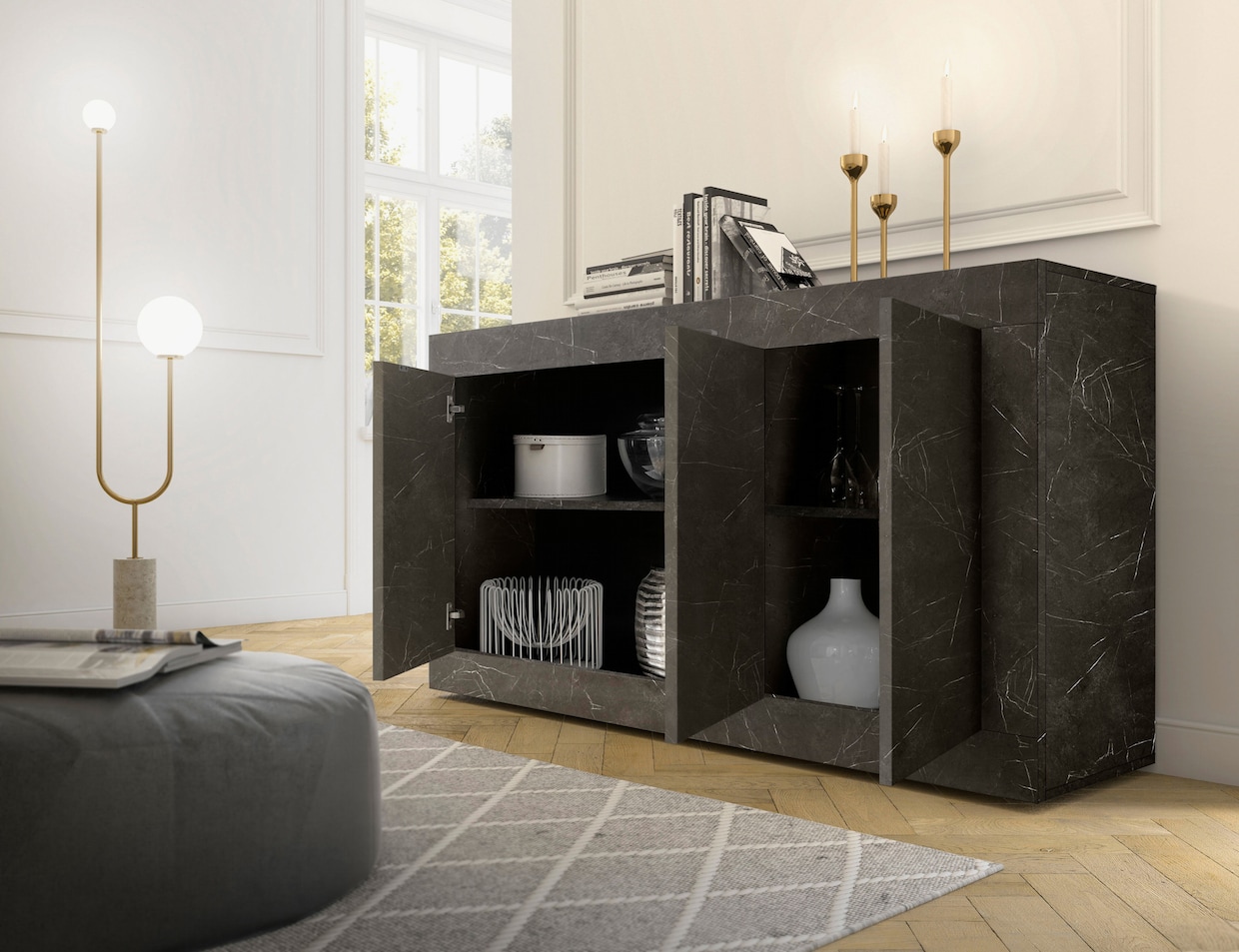 LC Sideboard - marmor anthrazit