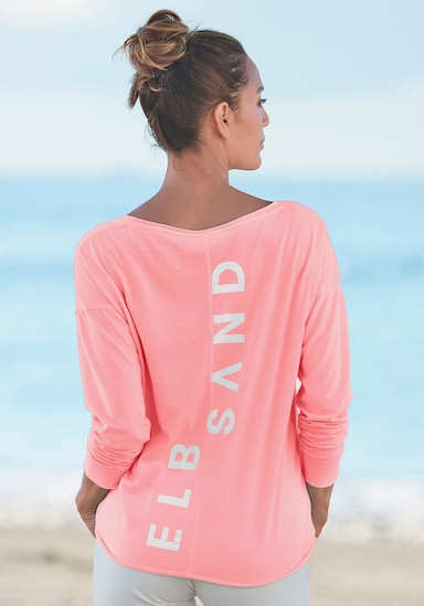 Elbsand Shirt met lange mouwen - koraal