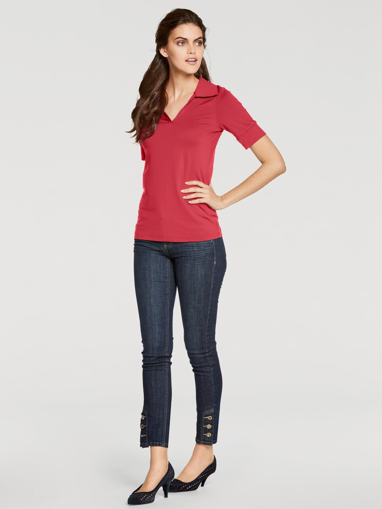 Rick Cardona Blusenshirt - rot