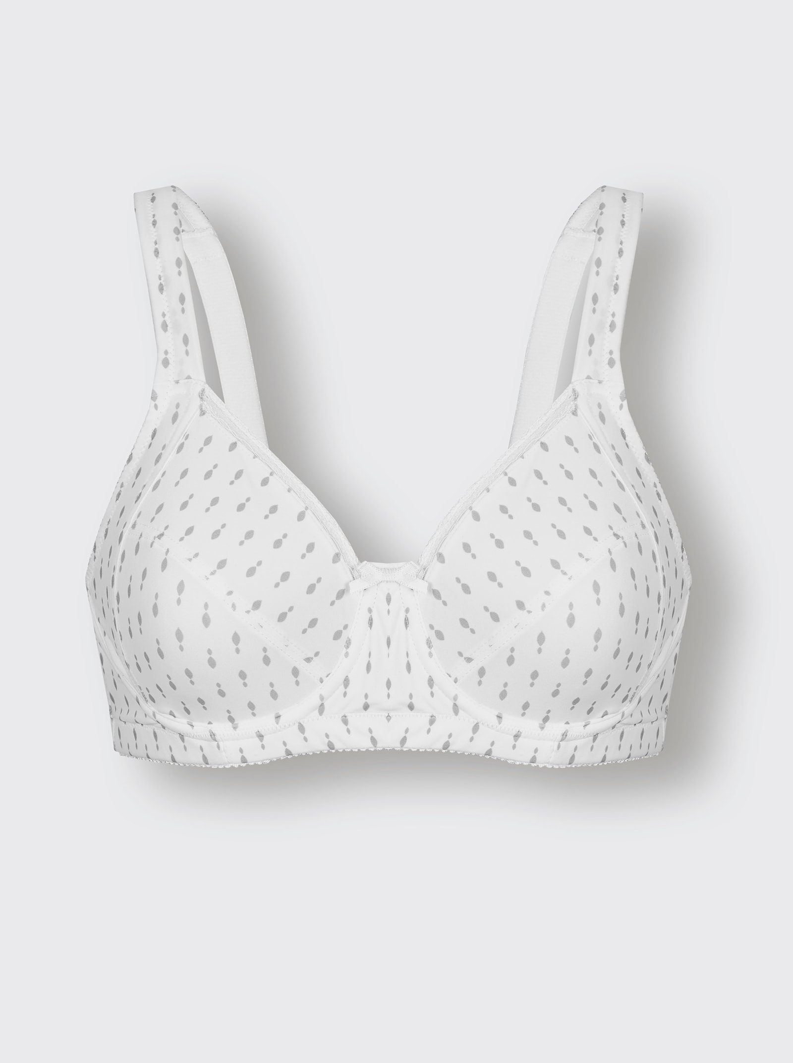 wäschepur Steunbeha met beugel - wit/steengrijs bedrukt