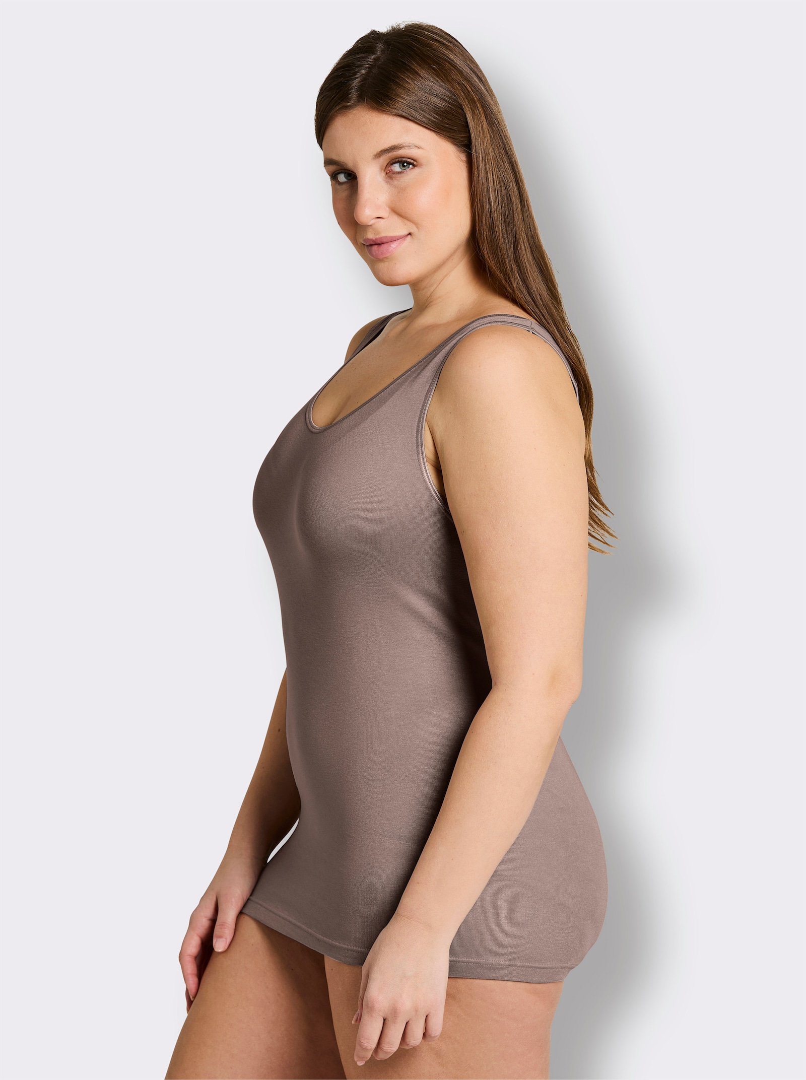 wäschepur Achselhemd in Modal-Qualität - taupe