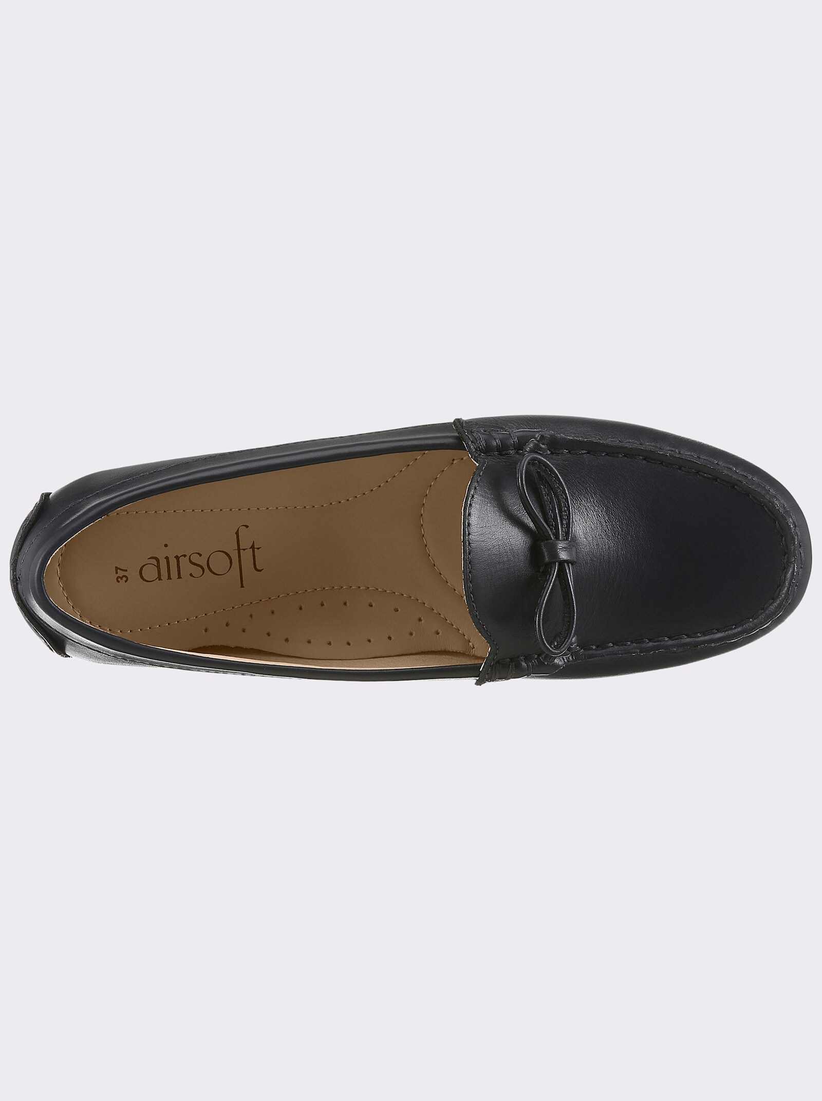 airsoft modern+ Slipper mit Dekor-Schleife - marine