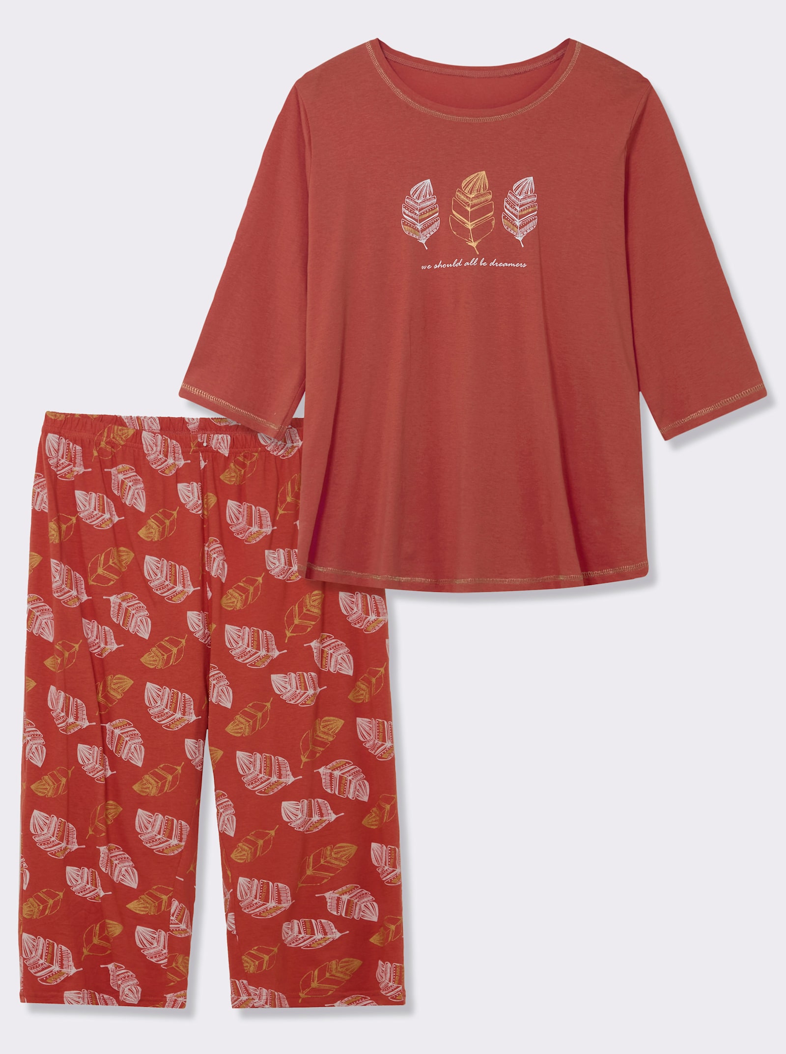 wäschepur Schlafanzug mit Glanz-Effekten - terra