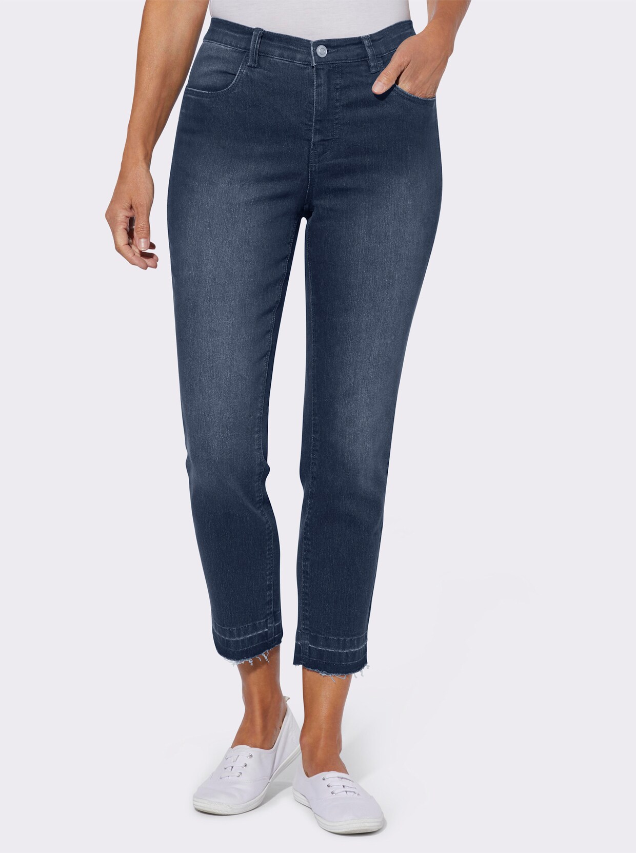 Ankle jeans - blue-stone-washed