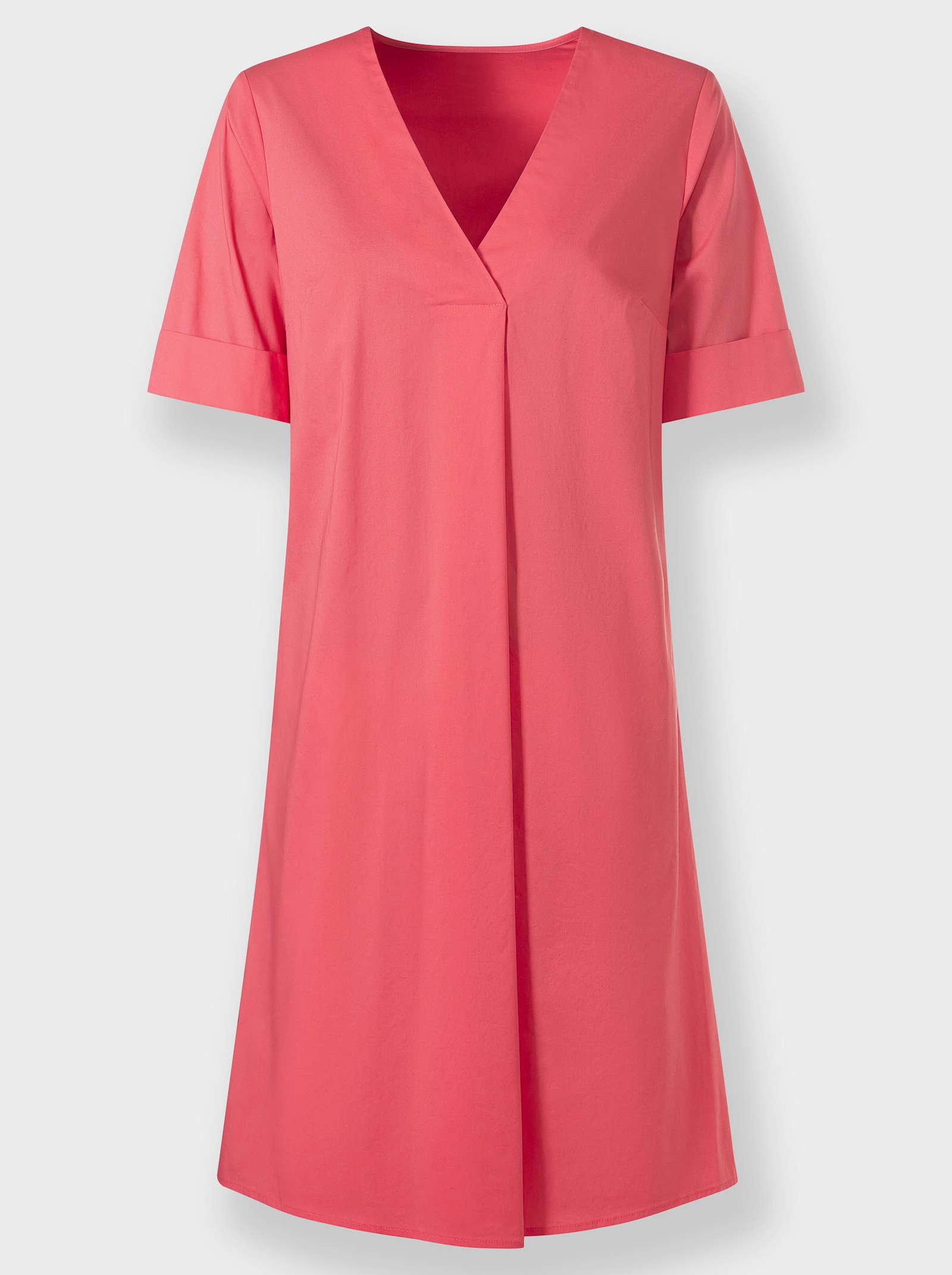 heine Robe d'été avec plis à l'encolure en V - pamplemousse