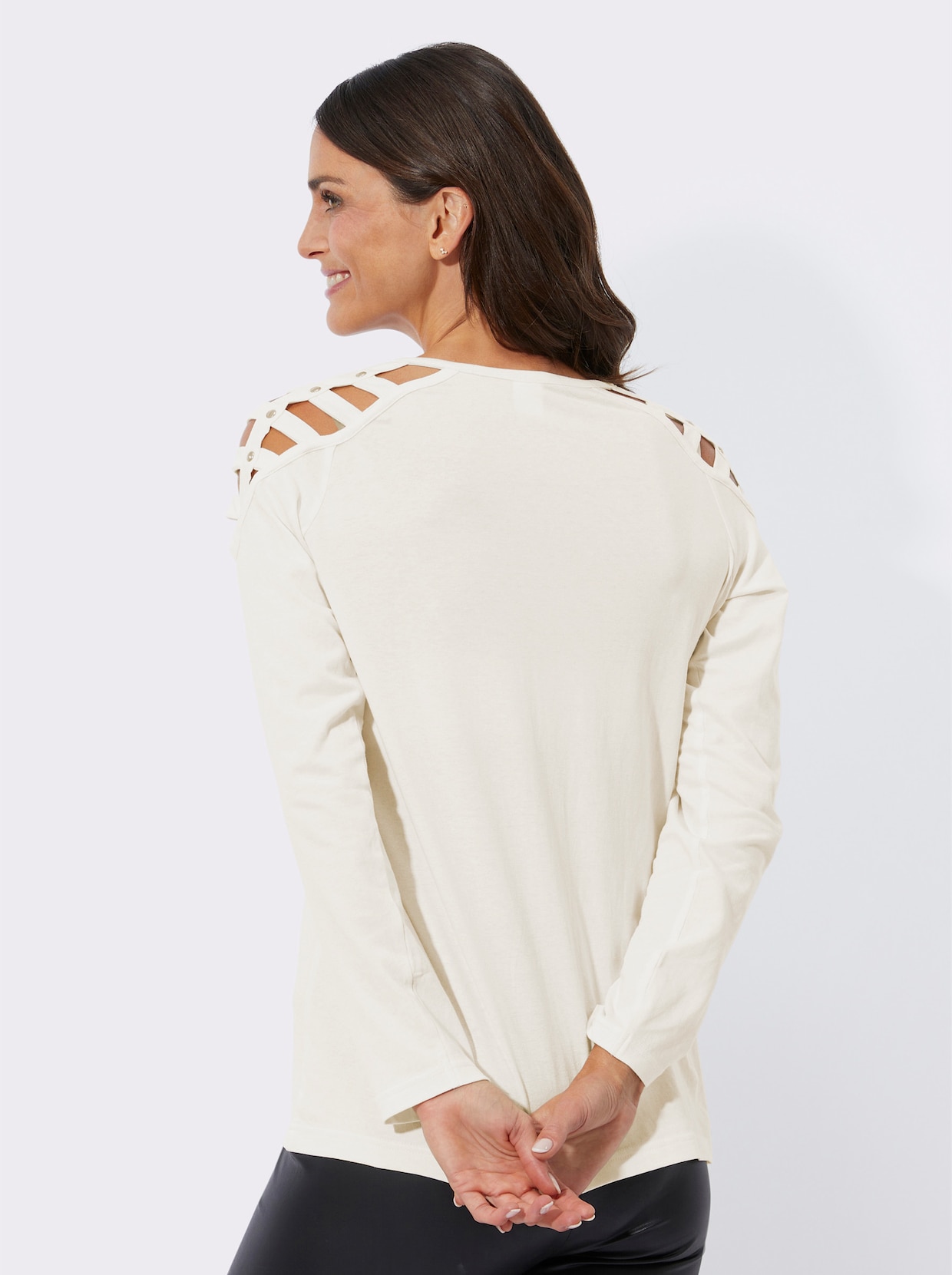 Shirt met lange mouwen - ecru