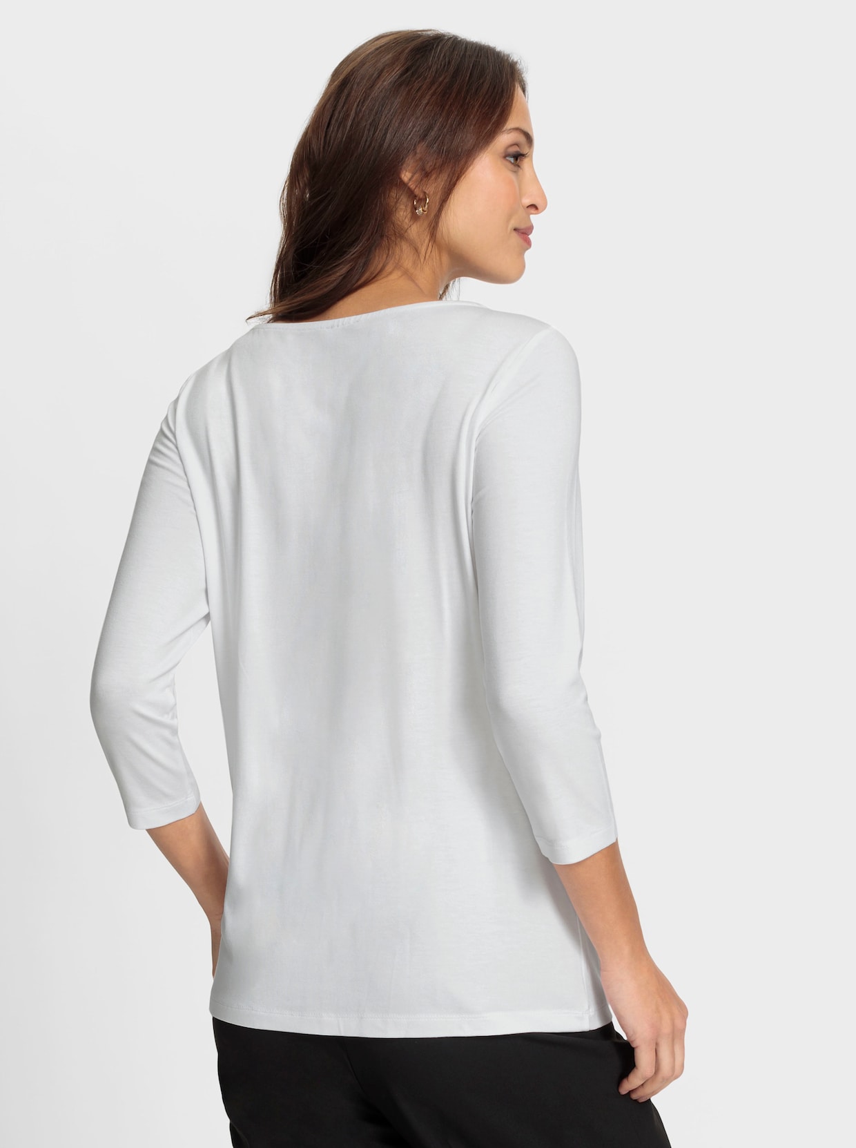 Shirt met 3/4-mouw - wit