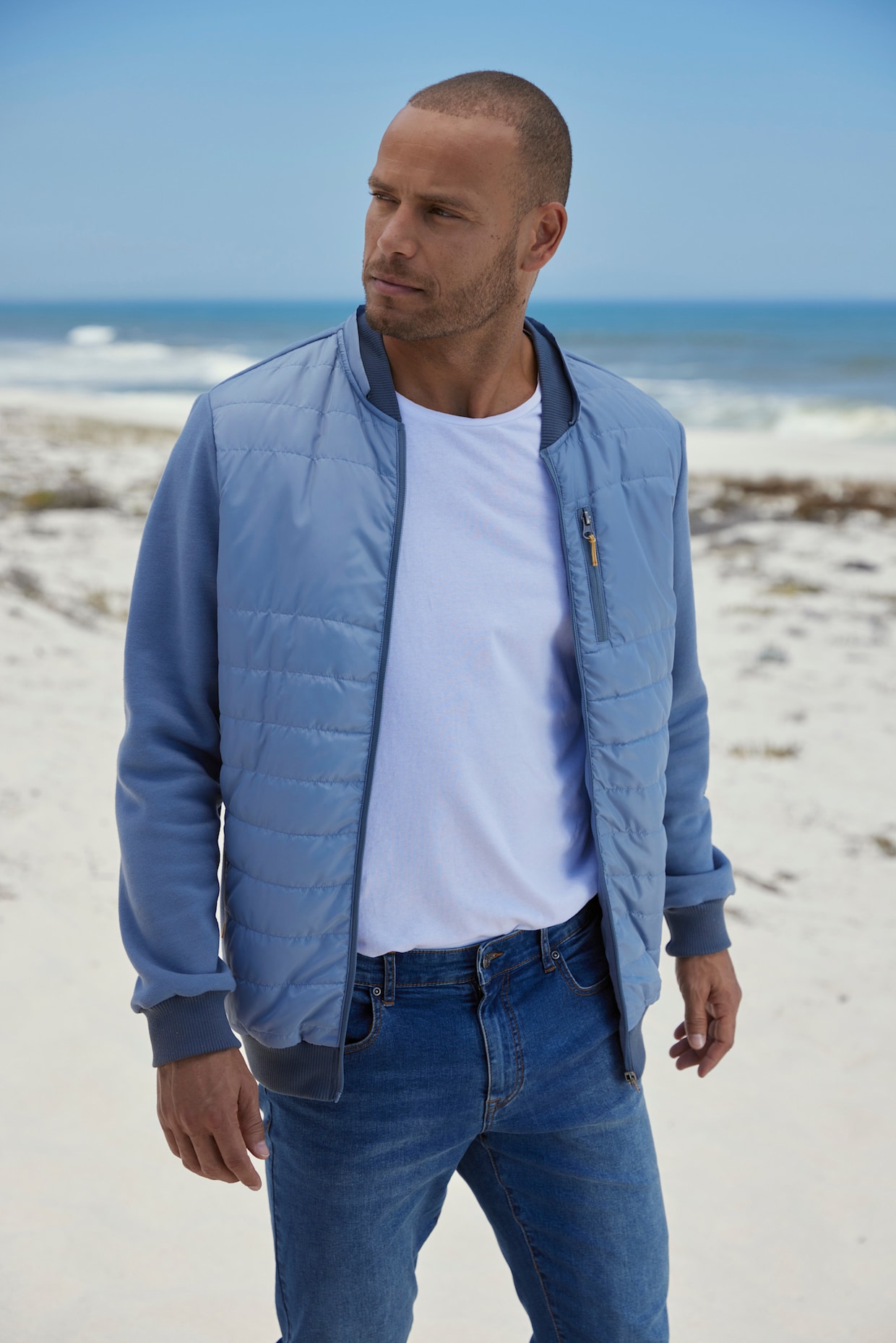 H.I.S Kapuzensweatjacke - blaugrau