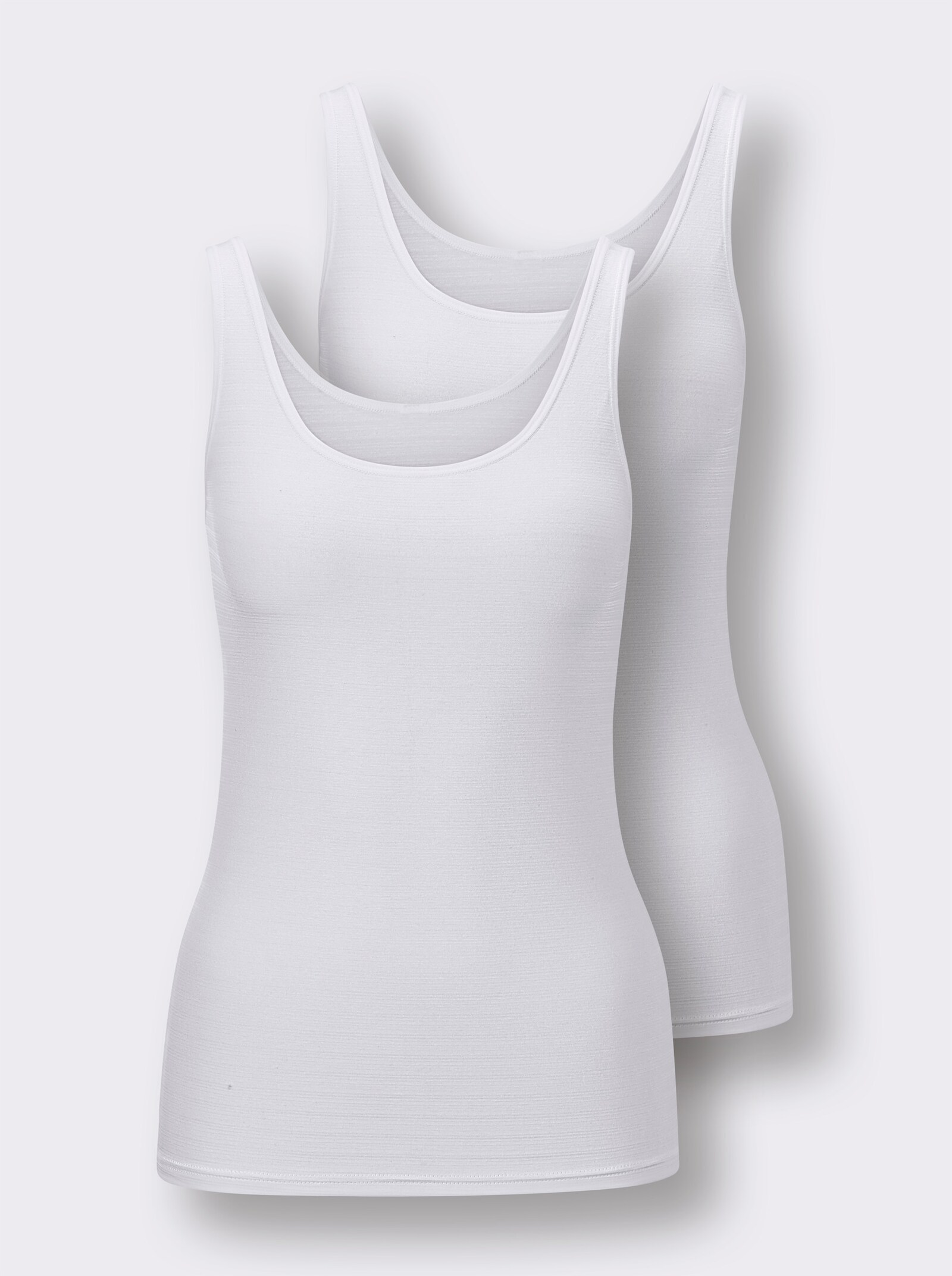 Speidel Achseltop in dezenter Ringel-Optik - weiß