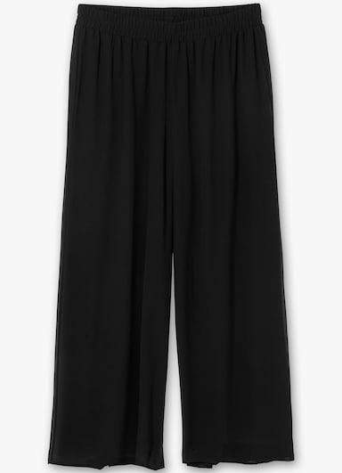 sheego Palazzohose aus Chiffon, im Lagenlook - schwarz