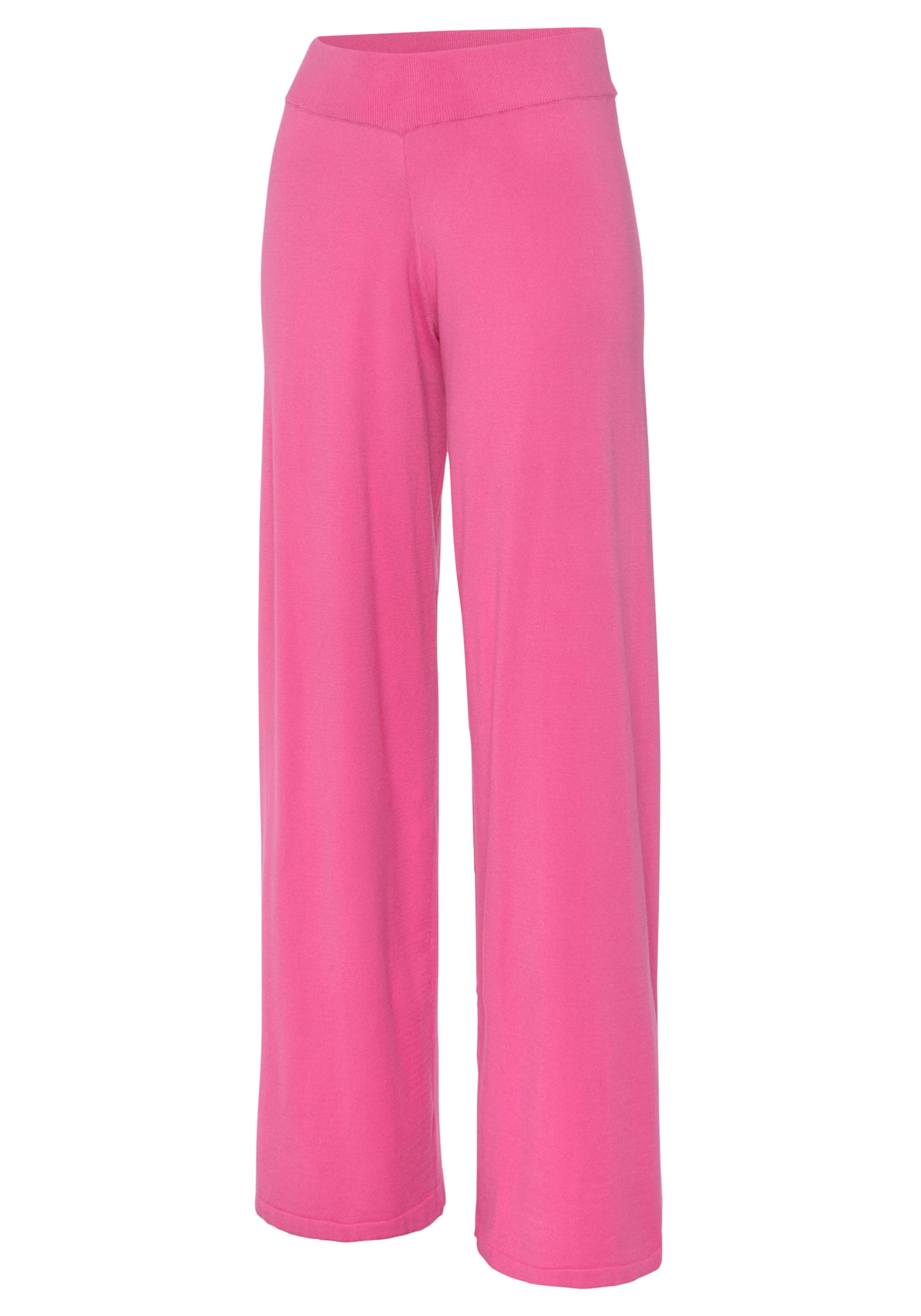 Pink günstig Kaufen-Strickhose in pink von LASCANA. Strickhose in pink von LASCANA <![CDATA[Strickhose von Lascana. Etwas weiter geschnitten. Mit breitem und elastischem Bündchen. Trageangenehme und weiche Qualität aus Strick.]]>. 