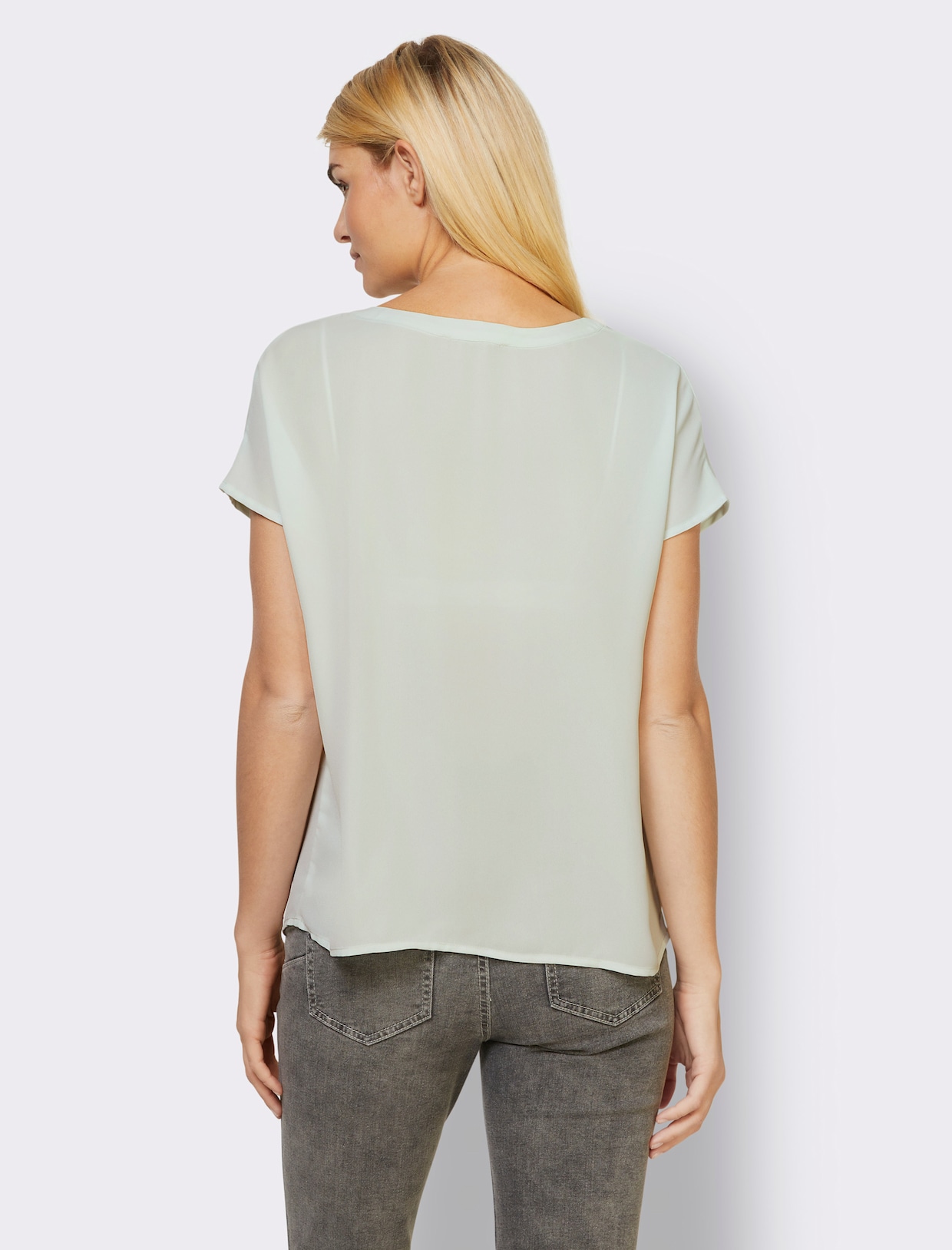 heine Blouse met korte mouwen - zacht mint
