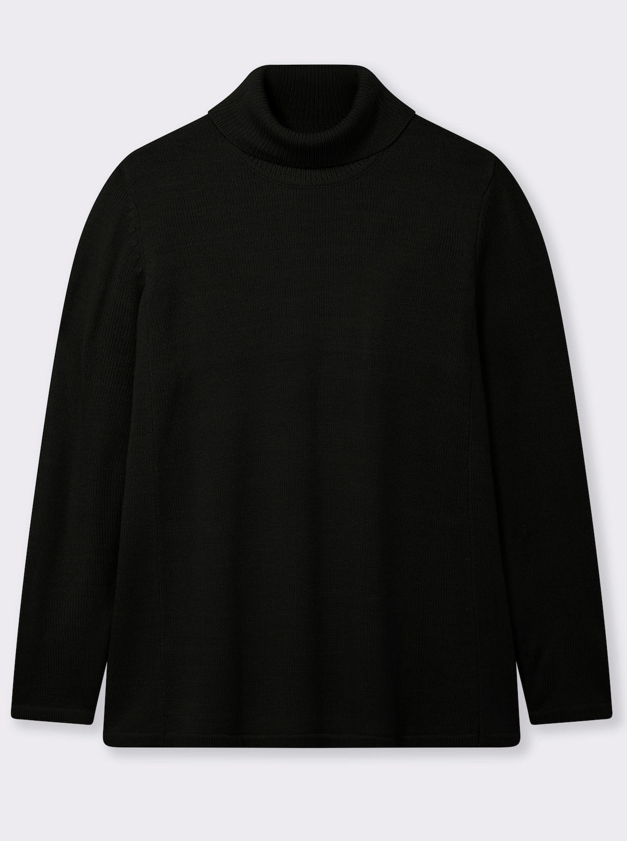 sheego Rollkragenpullover - schwarz