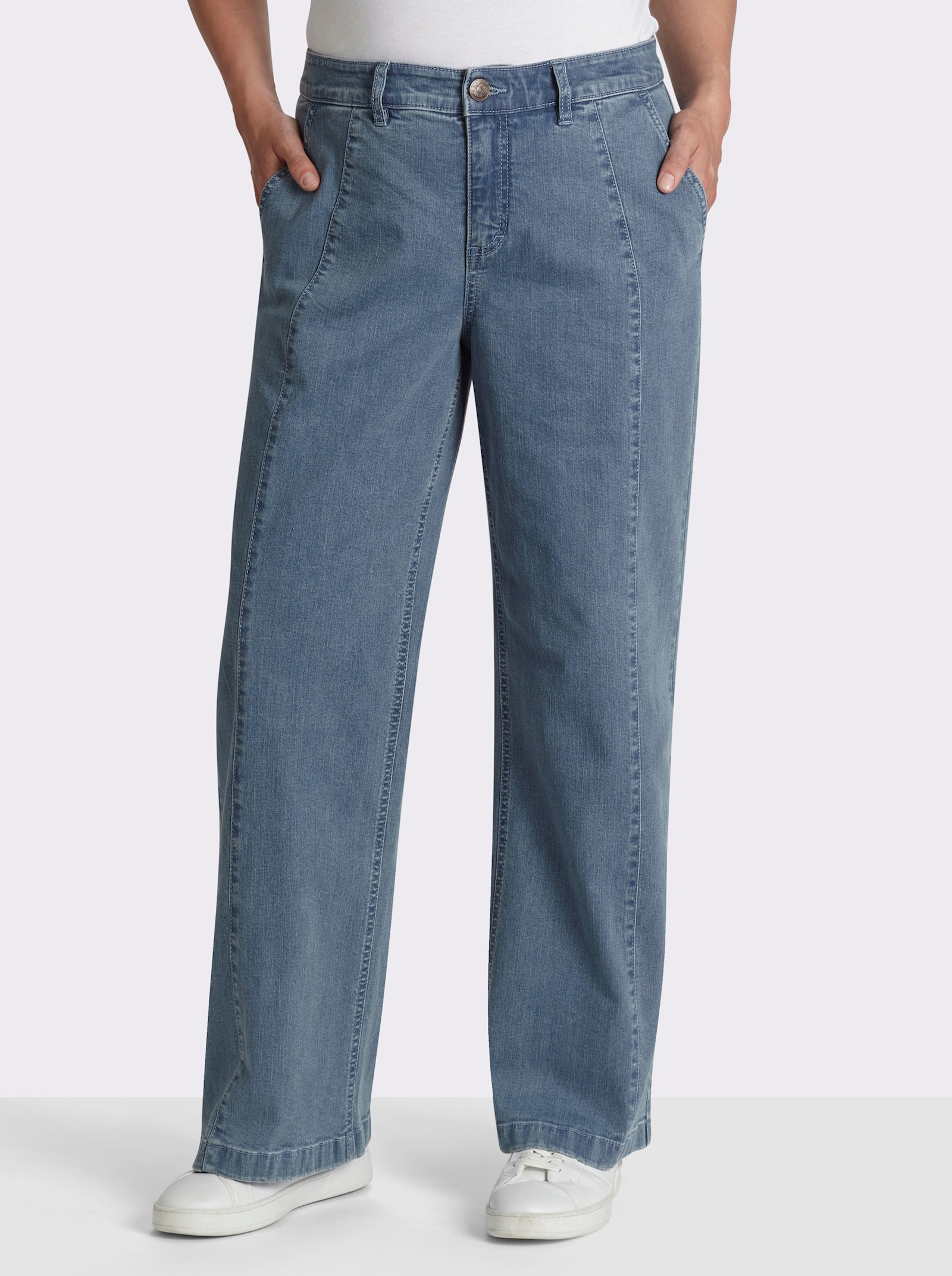 sheego Jeans in weiter Form - blue-bleached