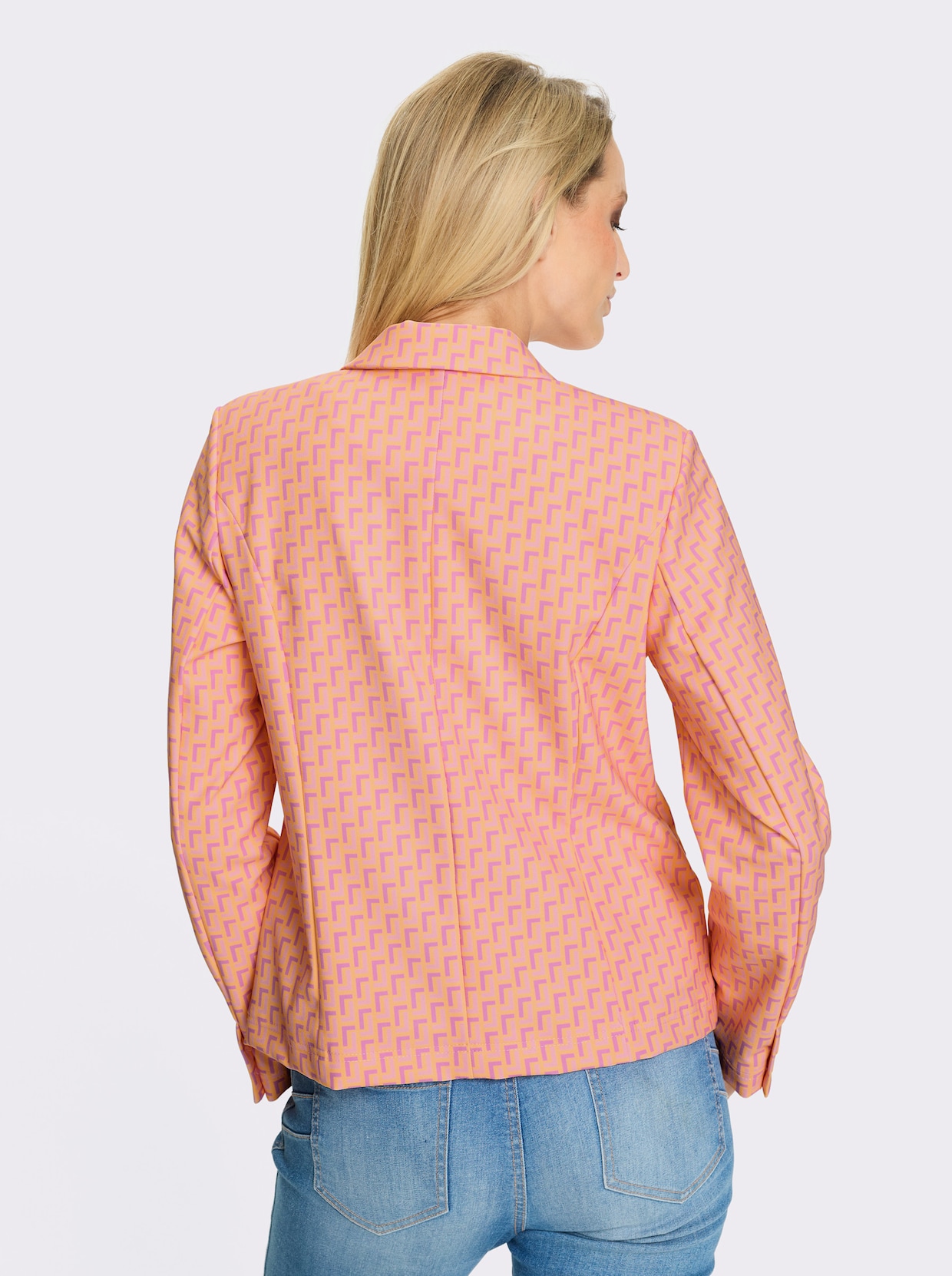 heine Jerseyblazer - apricot-rosé-bedruckt