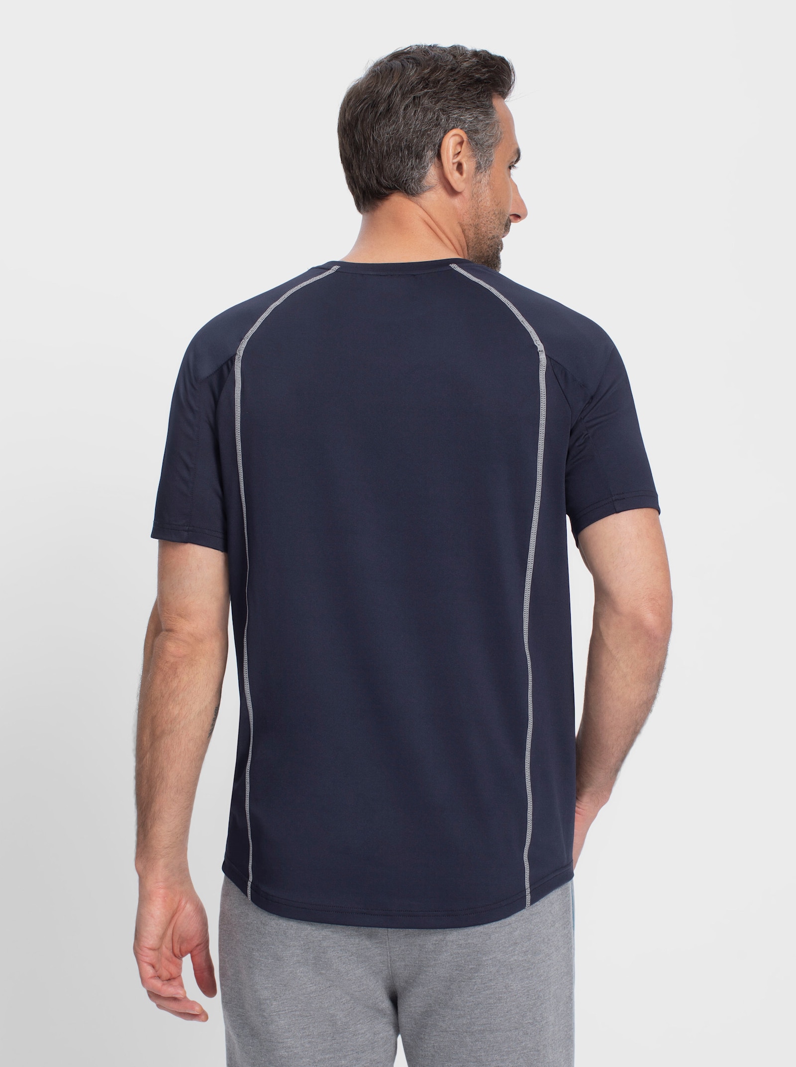 Catamaran Sports Sportshirt, ademend en sneldrogend - marine/wit