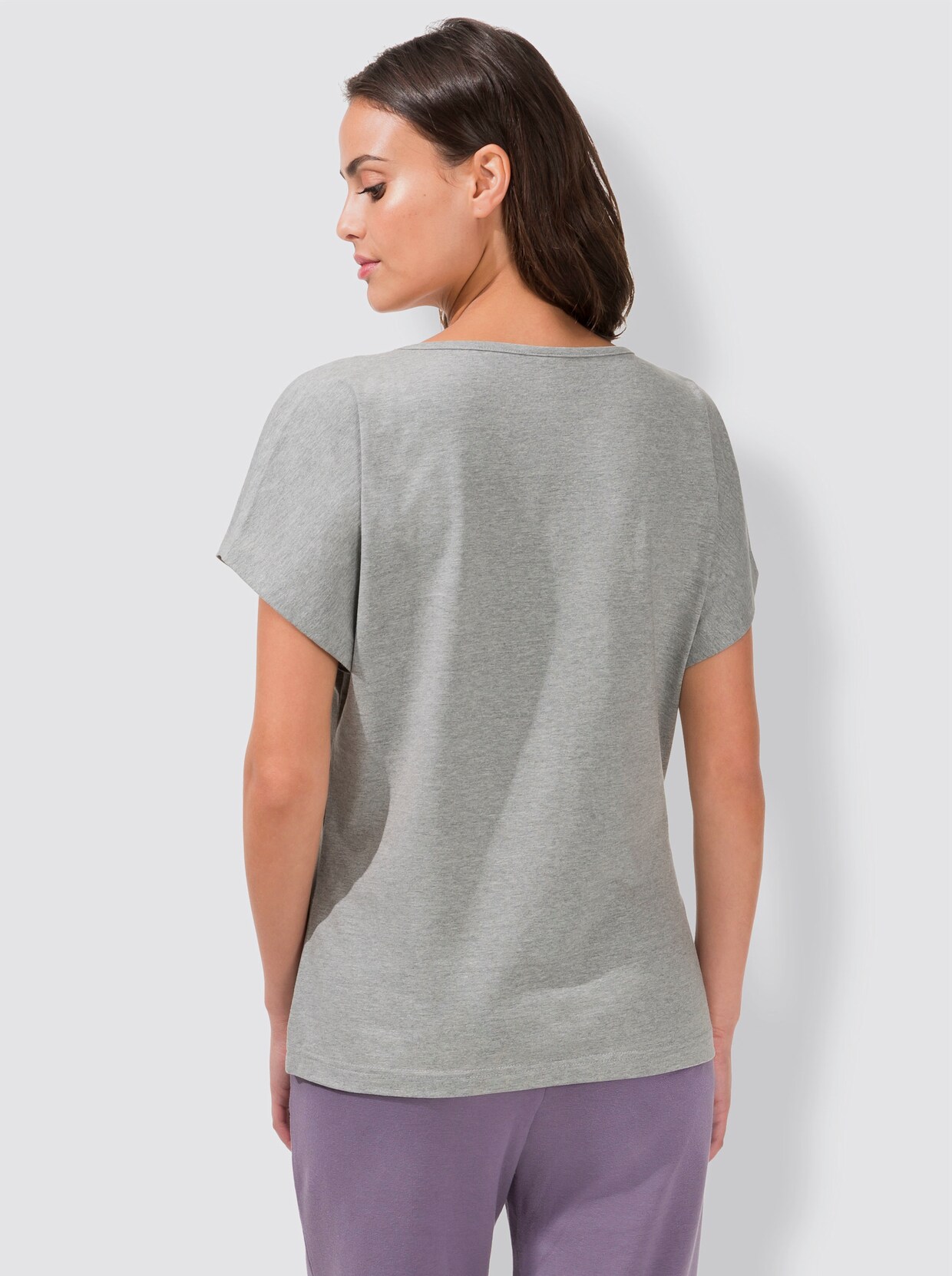 feel good T-shirts - gris + gris à pois