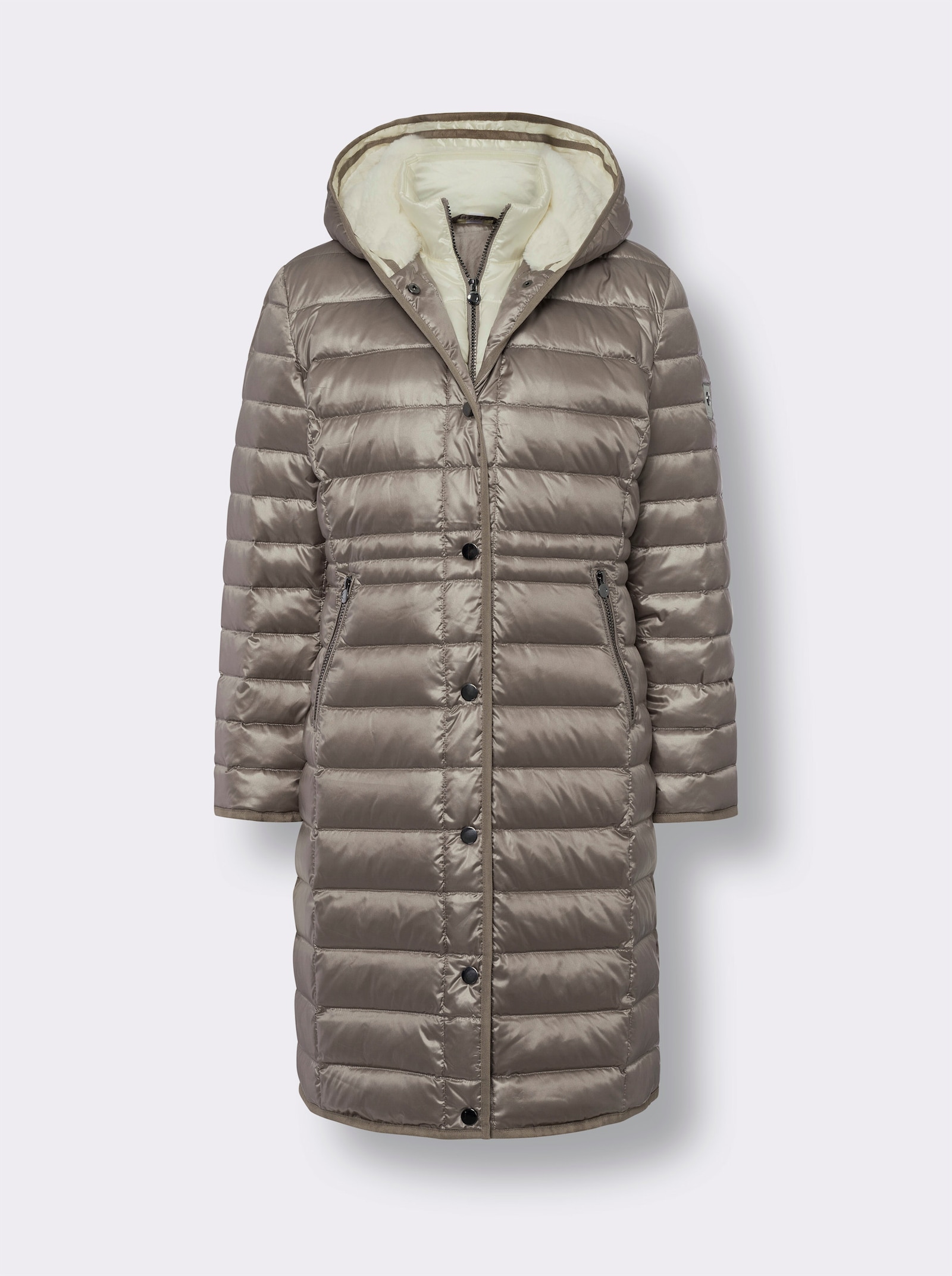 heine Steppmantel mit Daunen-Feder-Füllung - taupe