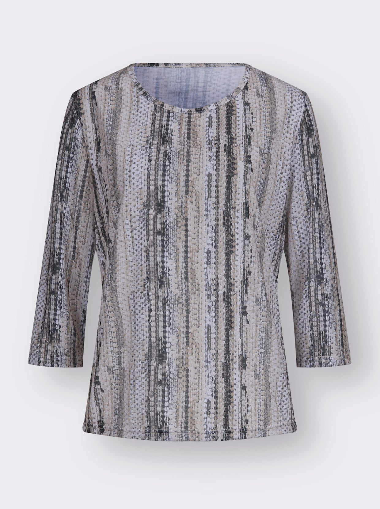 Shirt met 3/4-mouw - beige/taupe geprint