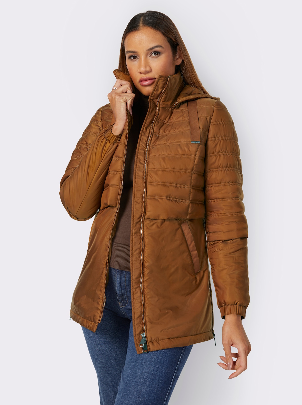 Steppjacke - cognac