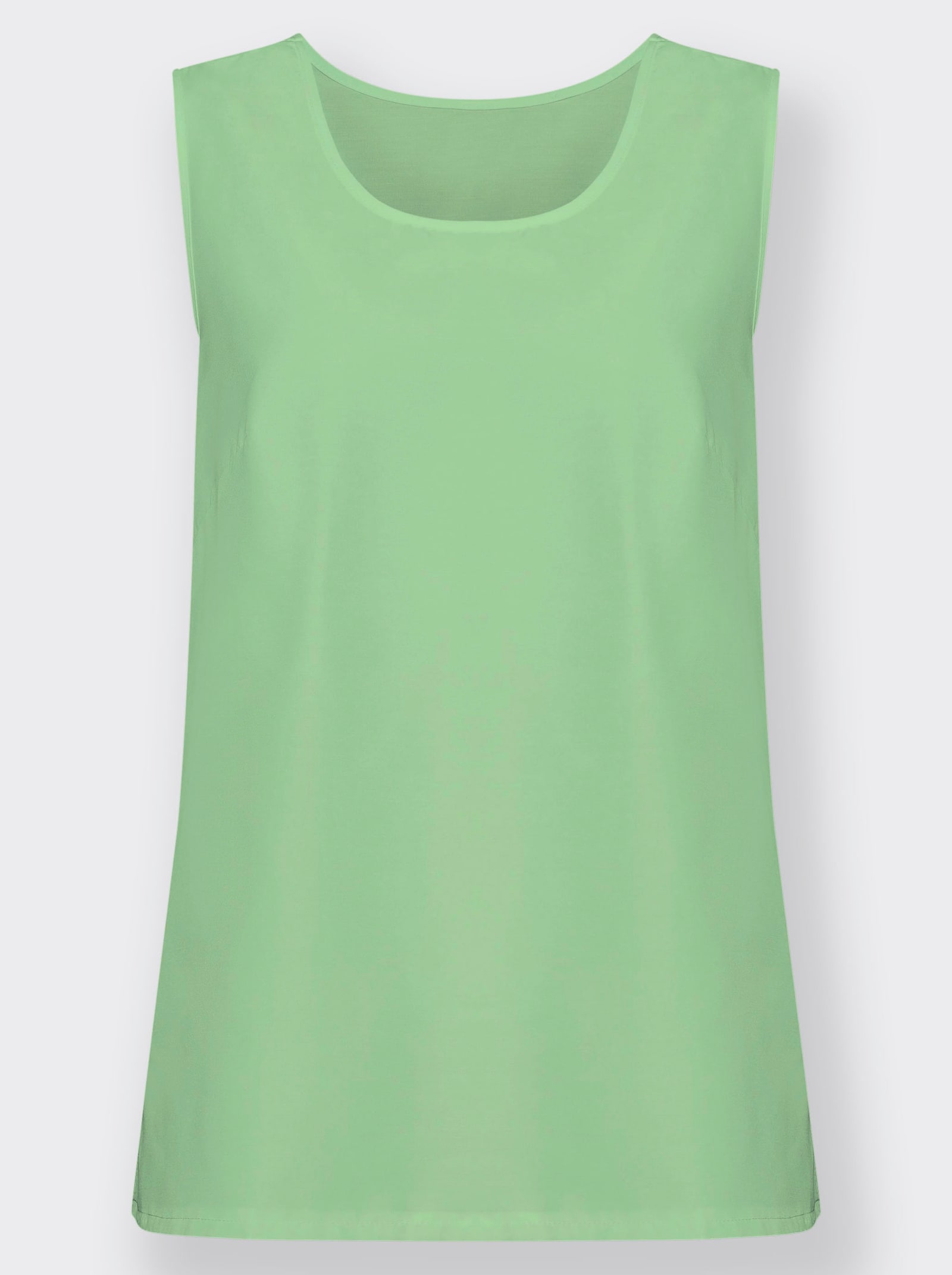Trägertop mit Seitenschlitzen - apfelgrün