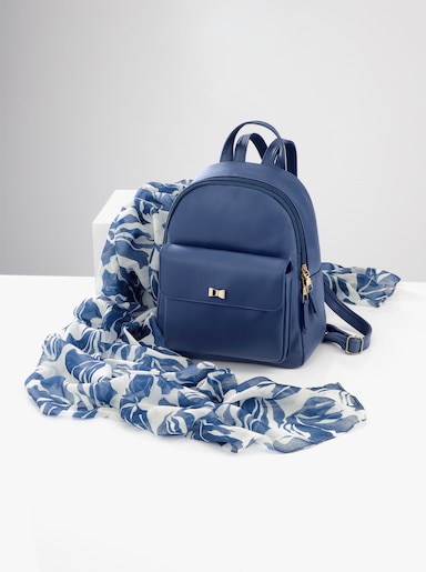 Rucksack und Schaltuch - bleu