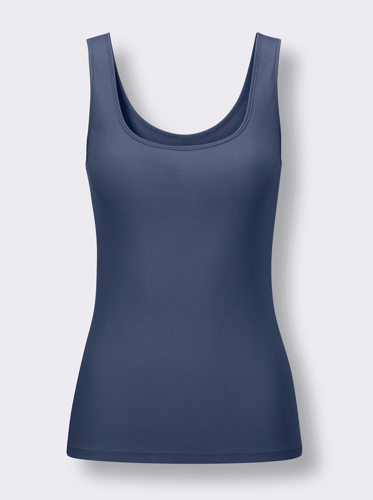 Nina von C. Mouwloze top - middenblauw