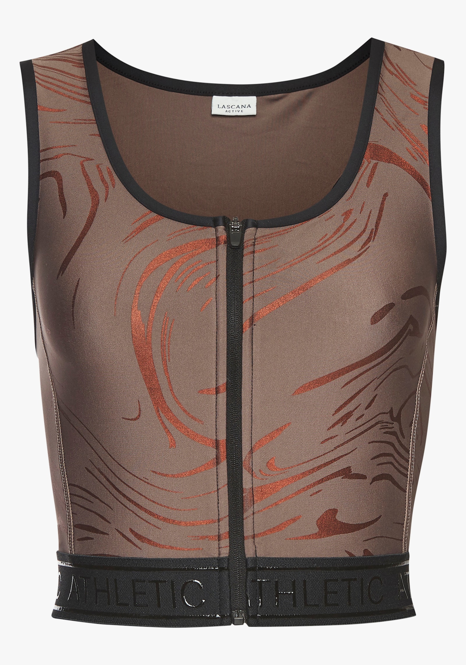LASCANA ACTIVE Funktionstop - braun, kupfer