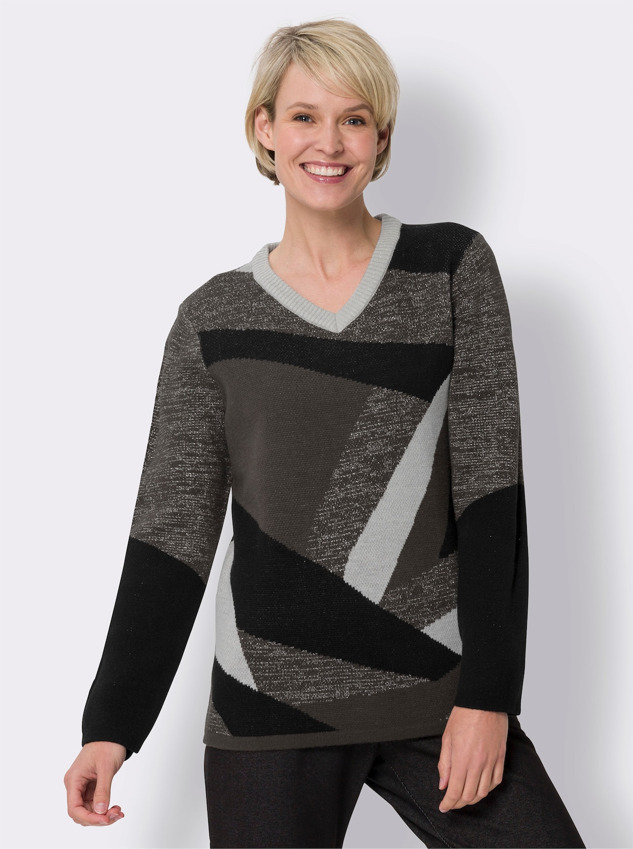 Pullover - zwart/antraciet