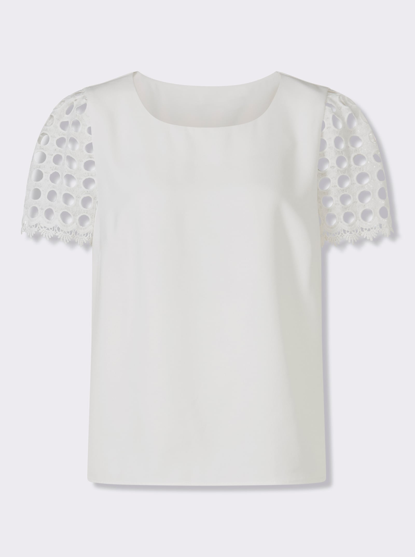heine Schlupfbluse mit Ärmeln aus Spitze - ecru