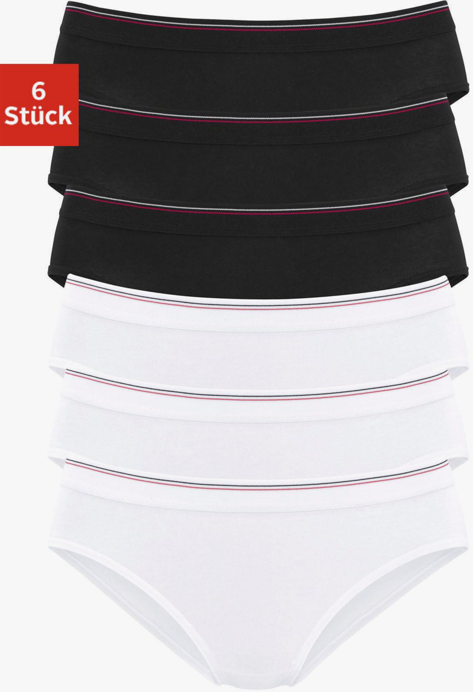 H.I.S Bikinislip - weiß, schwarz