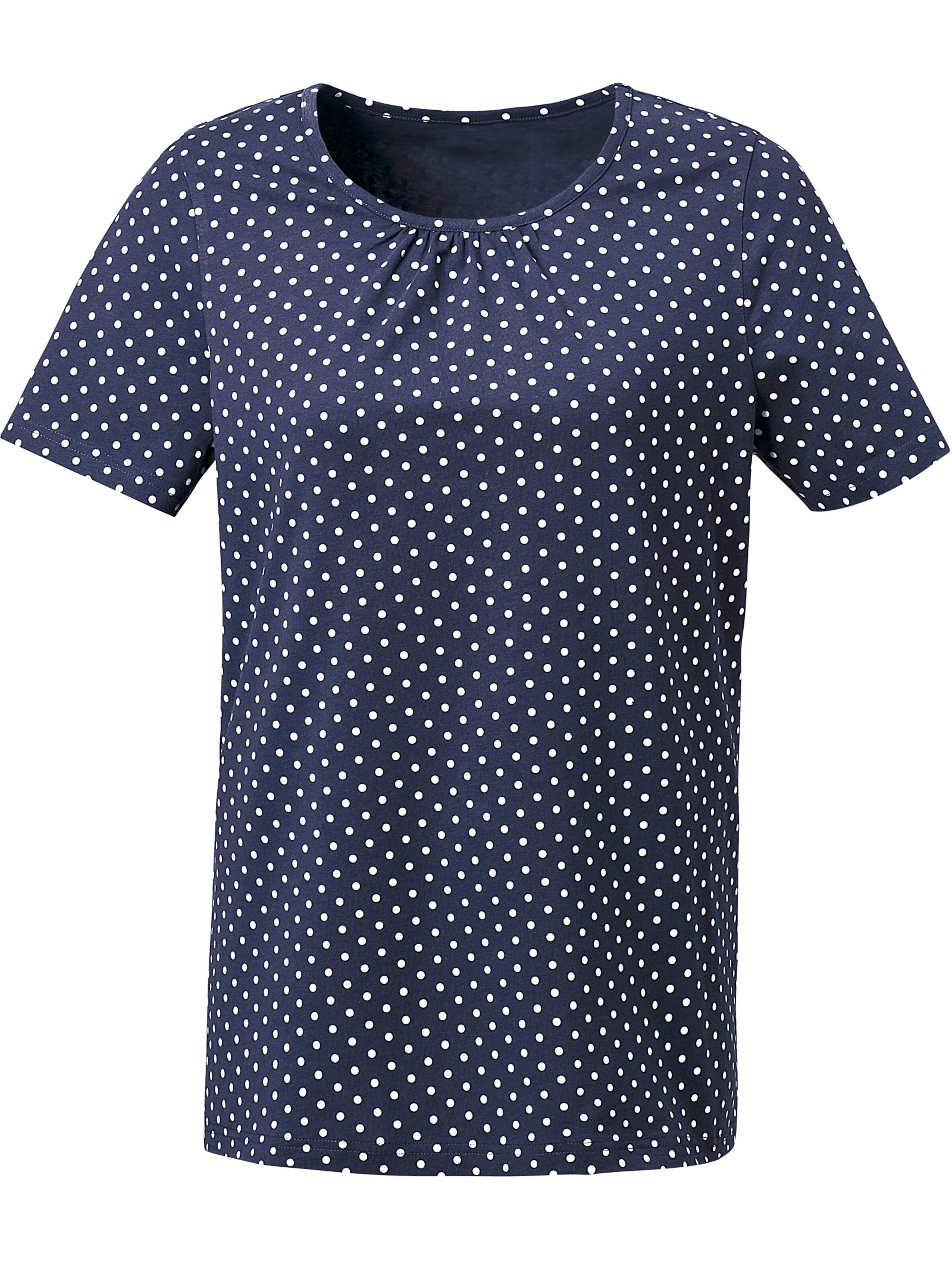 Freizeitshirt - marine-weiß