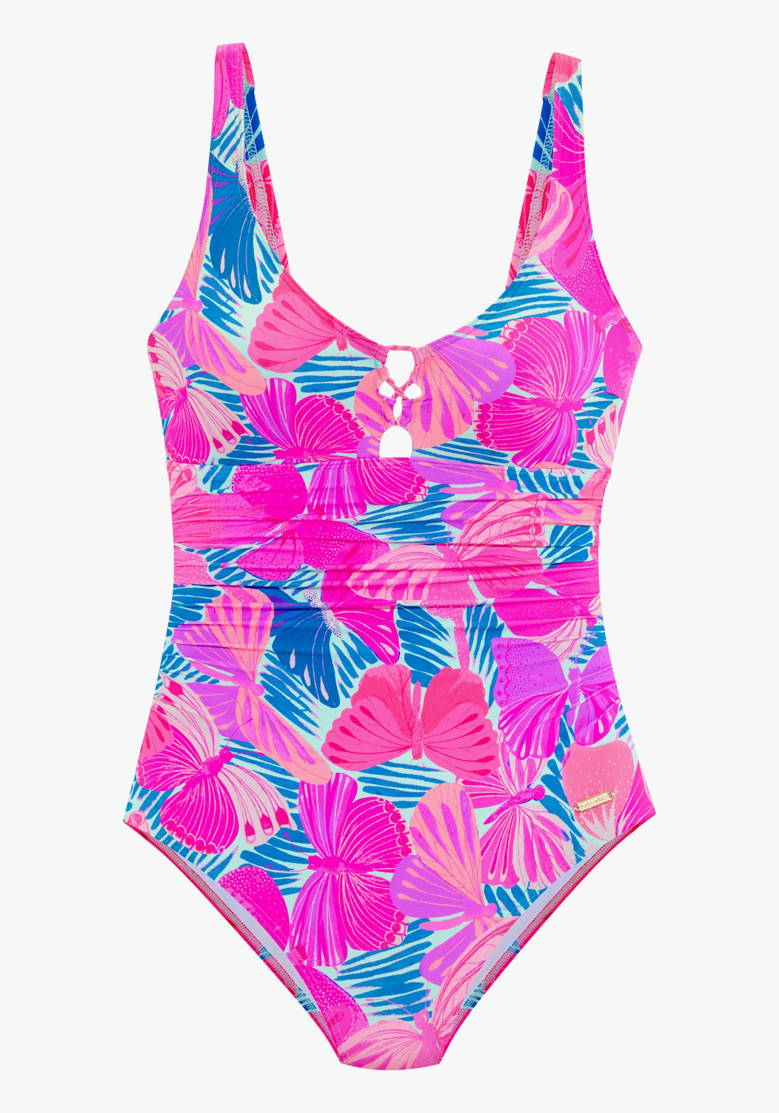 Sunseeker Maillot de bain - fuchsia-bleu imprimé