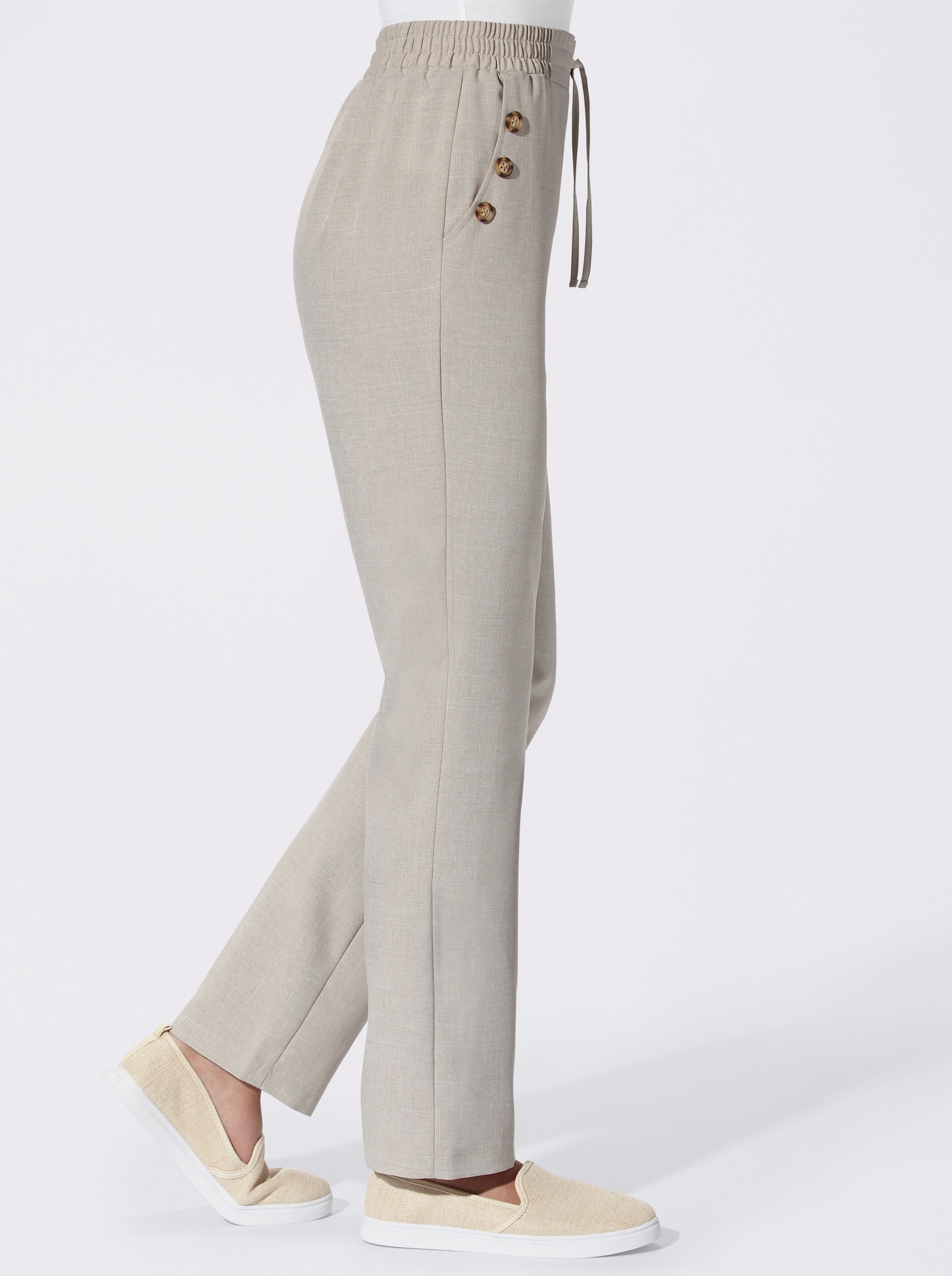 Broek in linnenlook - beige
